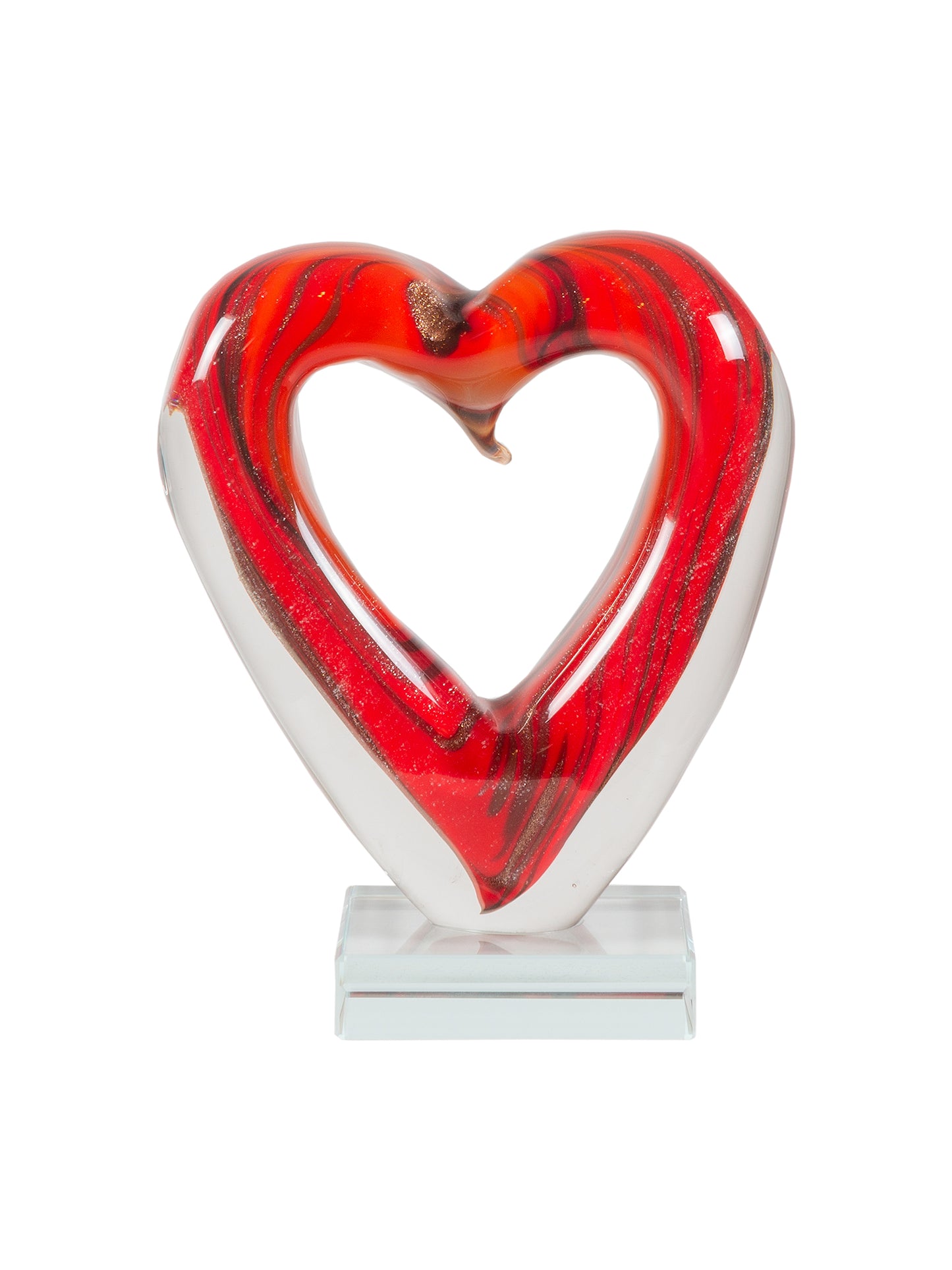 Rossa Heart Handcrafted Art Glass Figurine