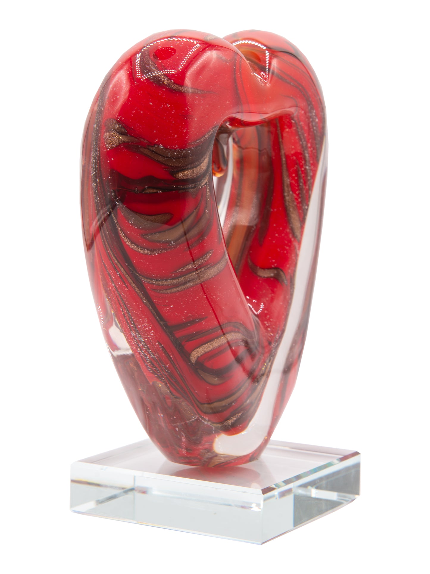 Rossa Heart Handcrafted Art Glass Figurine