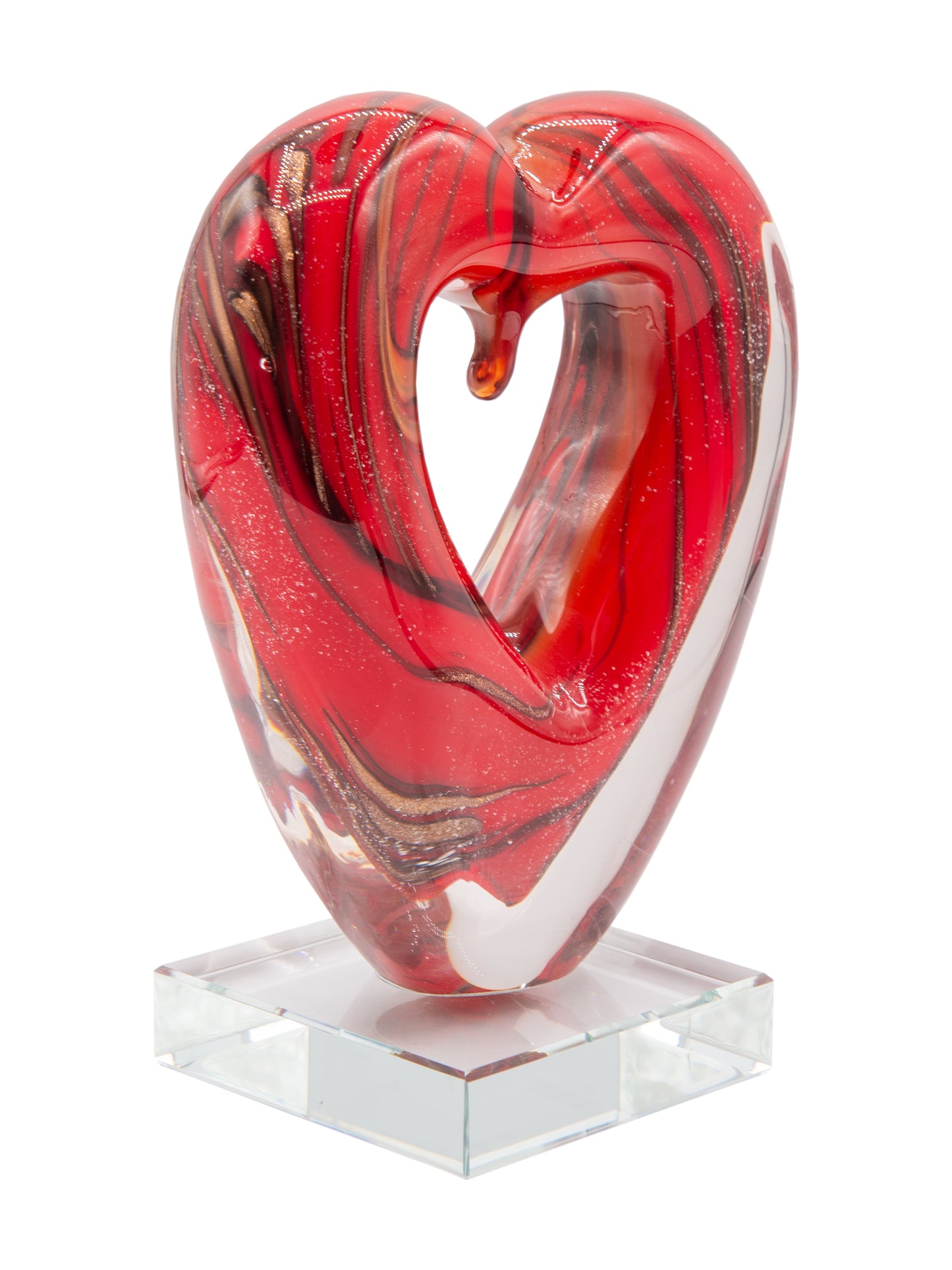 Rossa Heart Handcrafted Art Glass Figurine