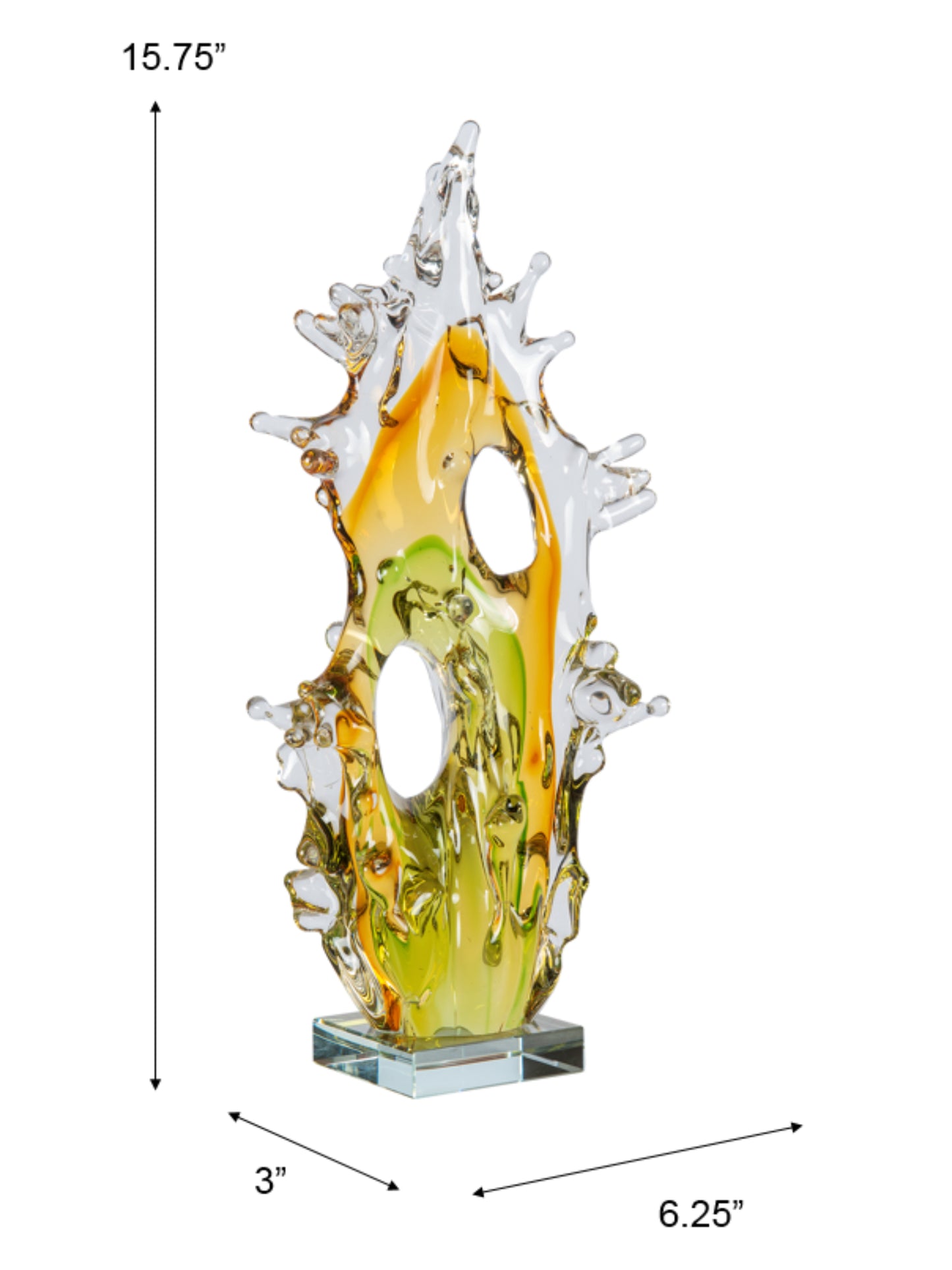 Mauna Kea Handcrafted Art Glass Sculpture