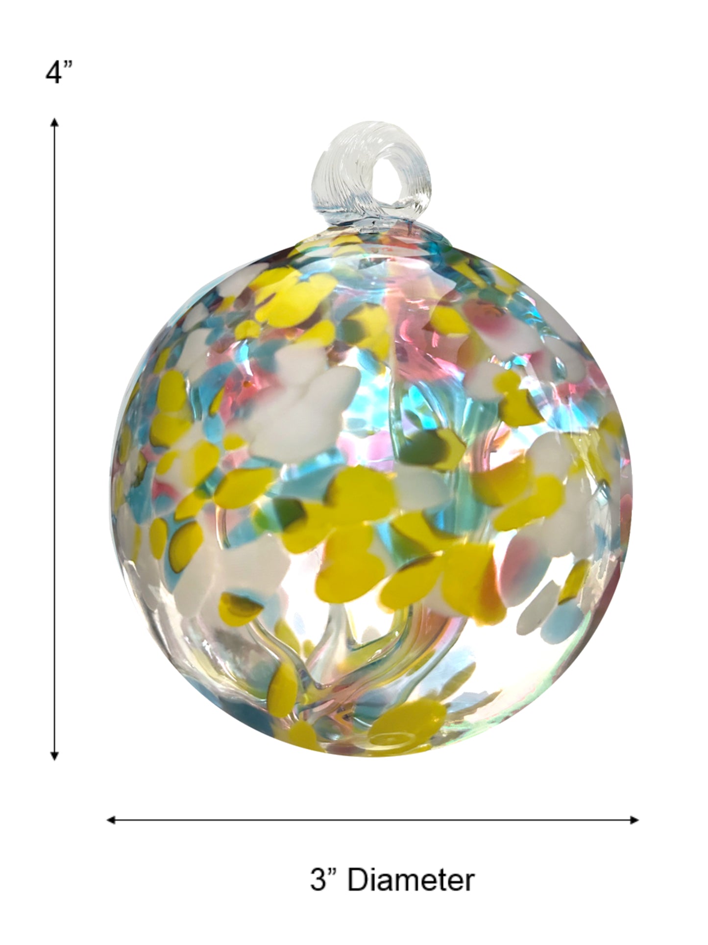 Rainbow Tree of Life Spring 3 Inch Hand Blown Decorative Glass Ornament