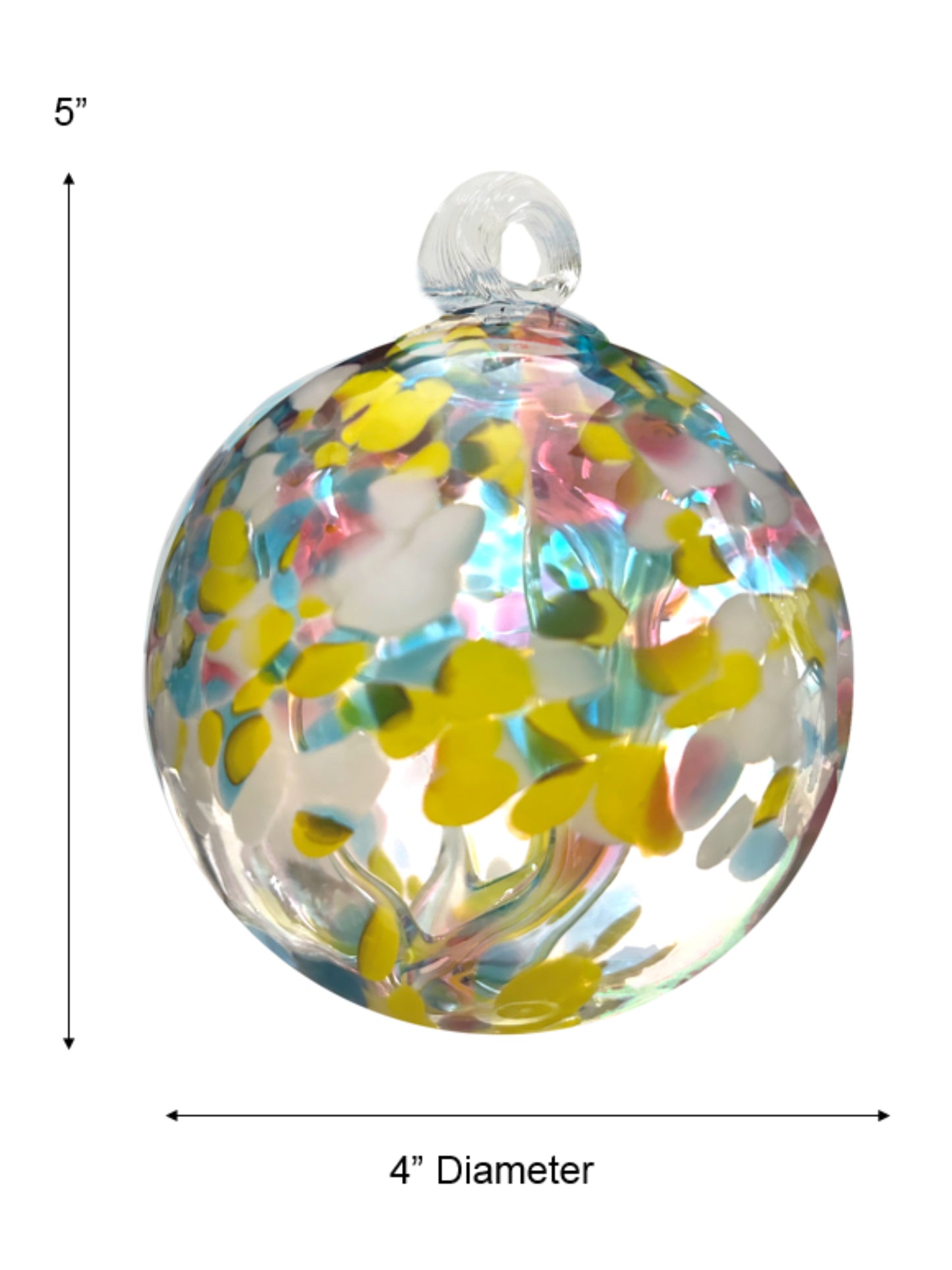 Rainbow Tree of Life Spring 4 Inch Hand Blown Decorative Glass Ornament