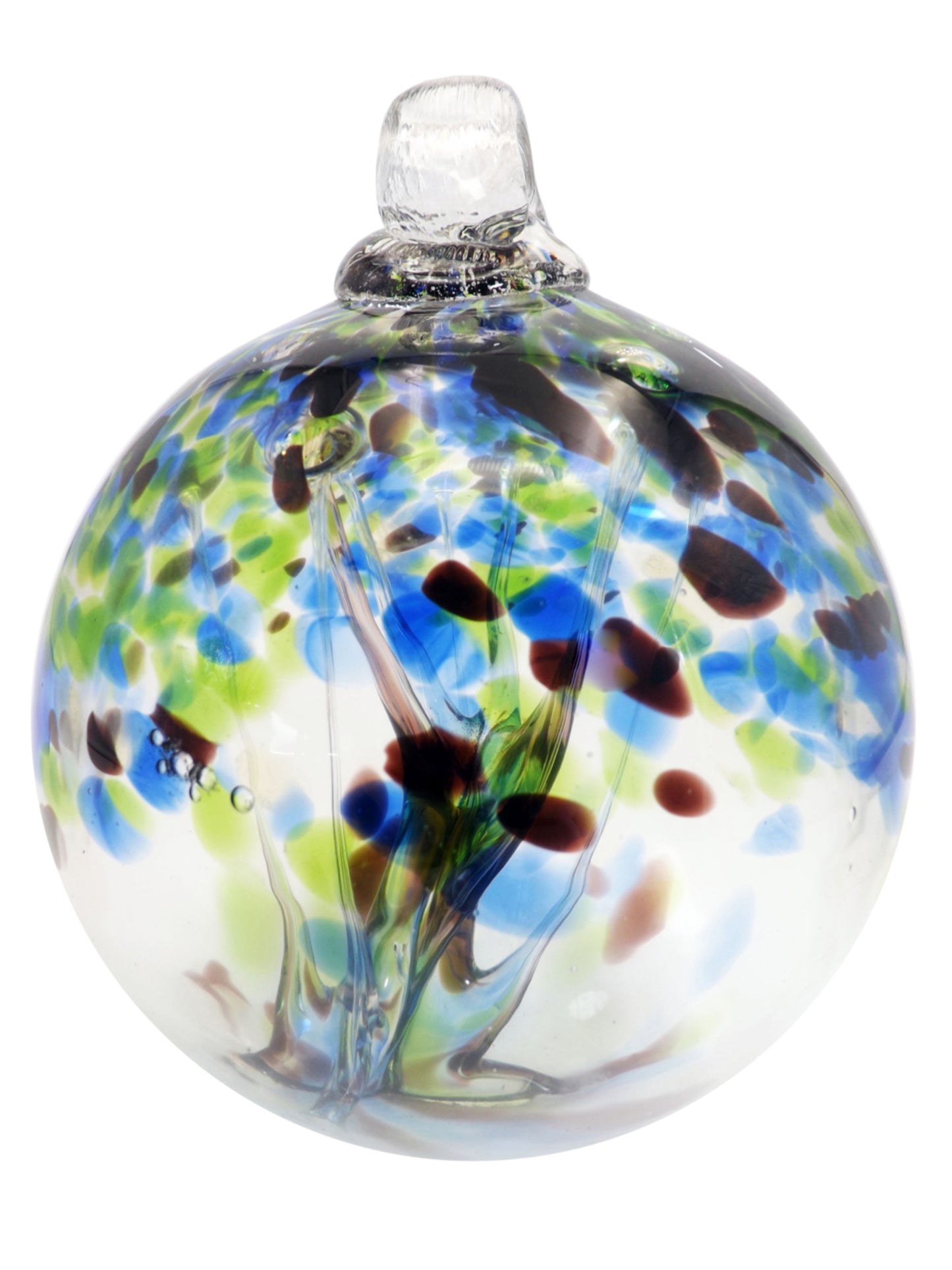 Rainbow Tree of Life Mystic 3 Inch Hand Blown Decorative Glass Ornament