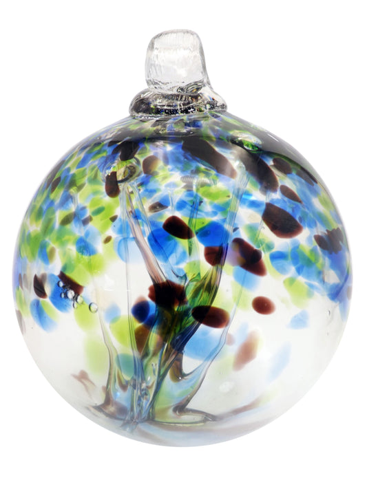 Rainbow Tree of Life Mystic 3 Inch Hand Blown Decorative Glass Ornament