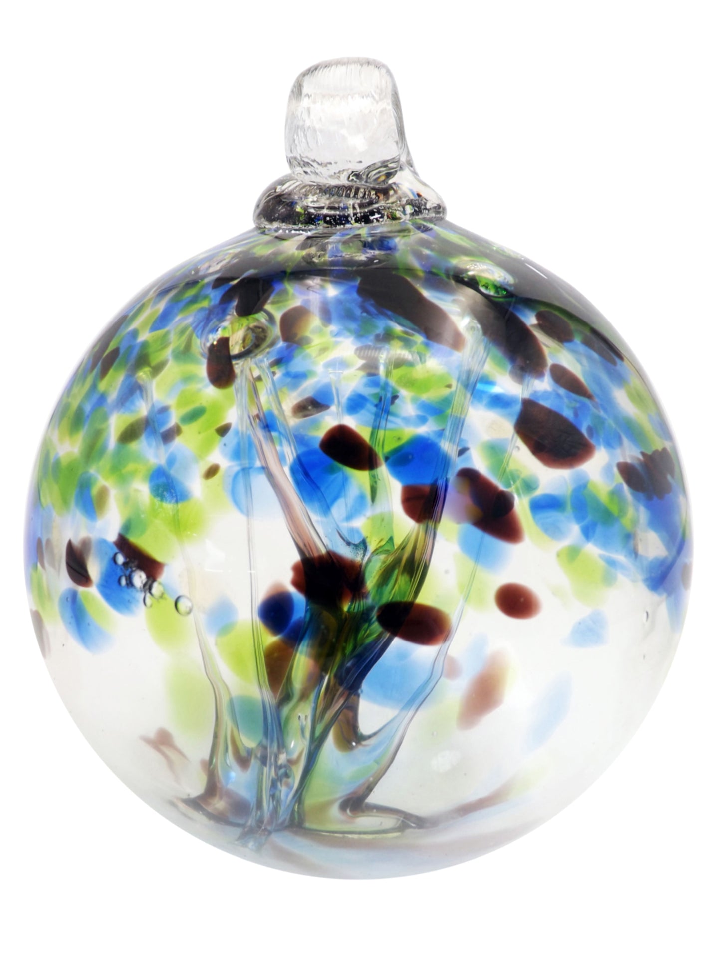 Rainbow Tree of Life Mystic 6 Inch Hand Blown Decorative Glass Ornament