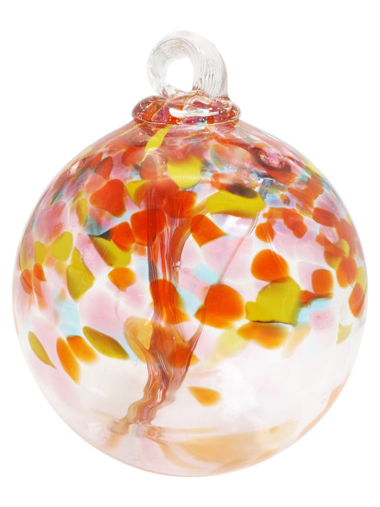 Rainbow Tree of Life Eden 6 Inch Hand Blown Decorative Glass Ornament