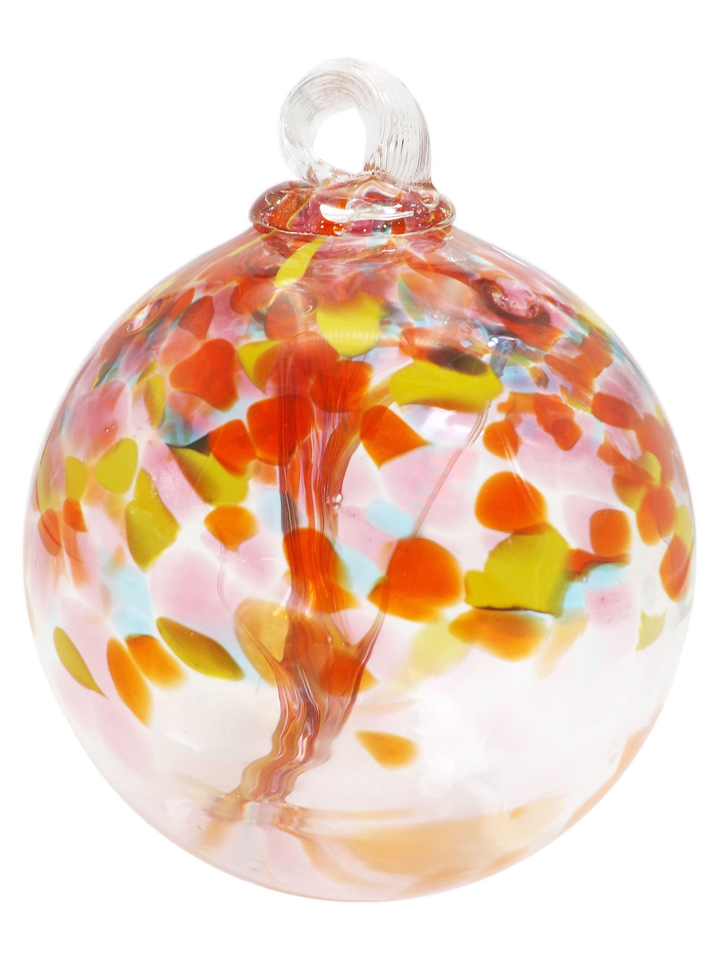Rainbow Tree of Life Eden 6 Inch Hand Blown Decorative Glass Ornament