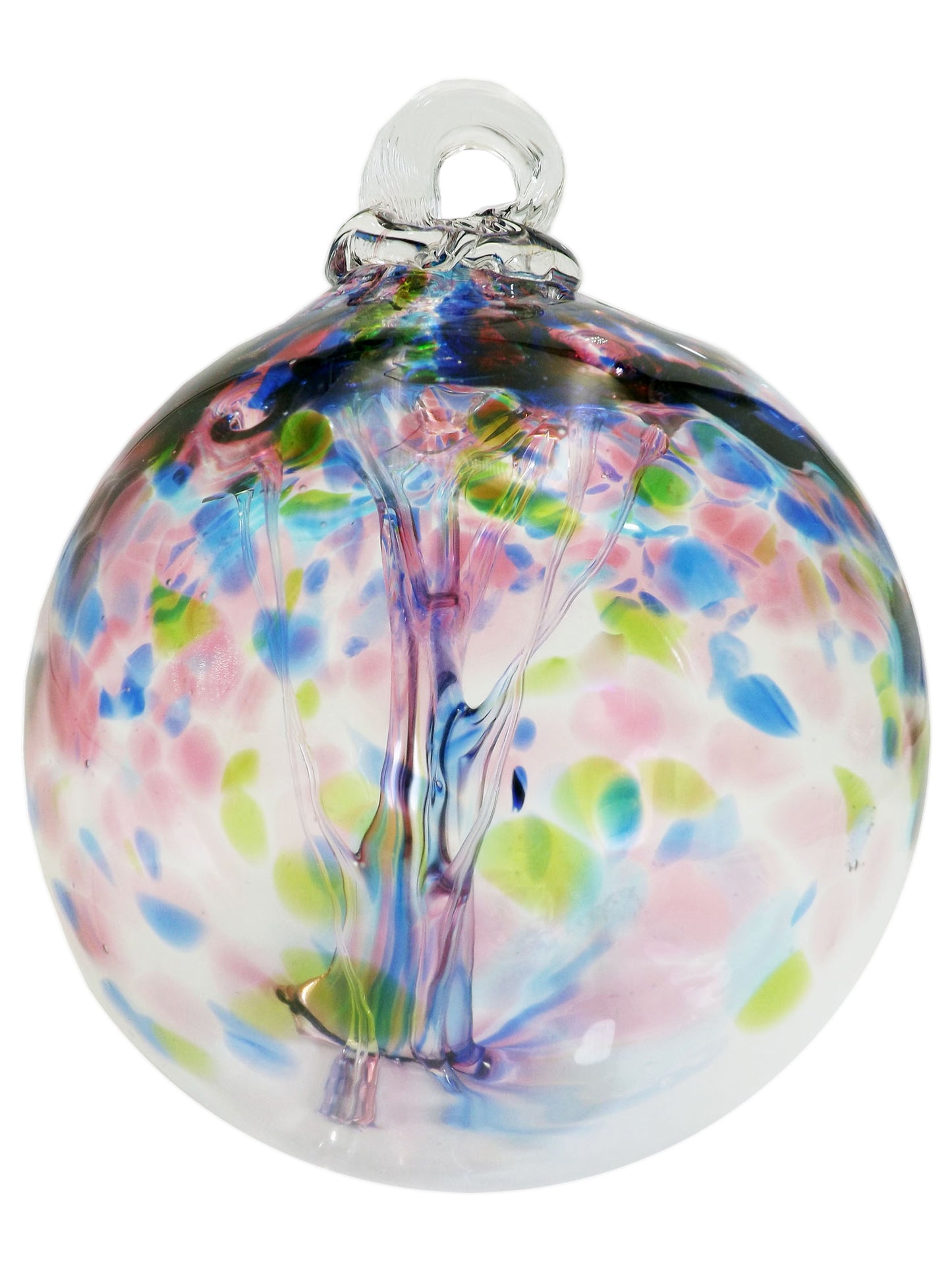 Rainbow Tree of Life Hope 3 Inch Hand Blown Decorative Glass Ornament