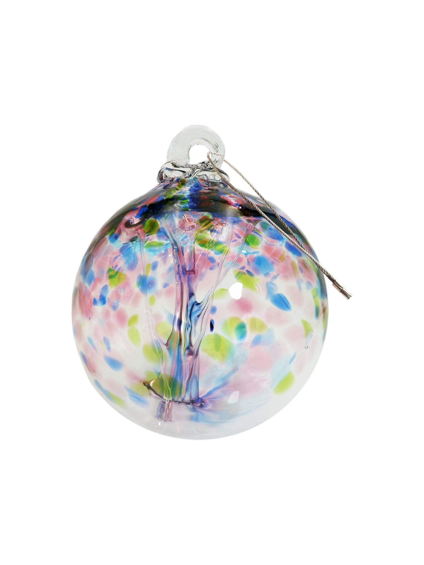 Rainbow Tree of Life Hope 4 Inch Hand Blown Decorative Glass Ornament
