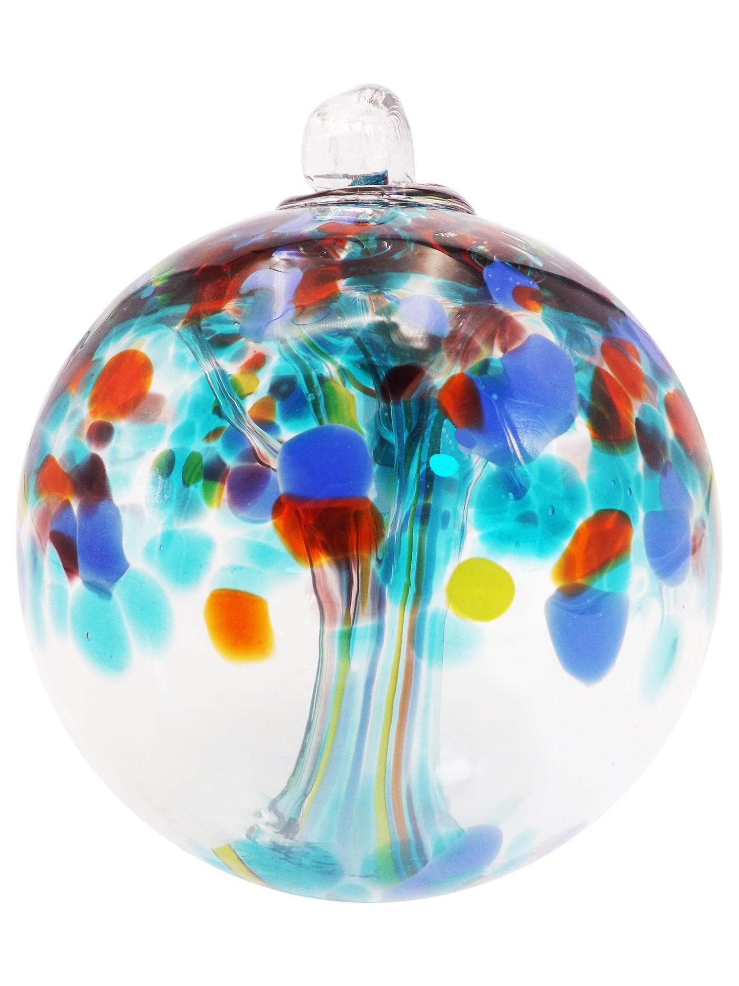 Rainbow Tree of Life Devotion 4 Inch Hand Blown Decorative Glass Ornament