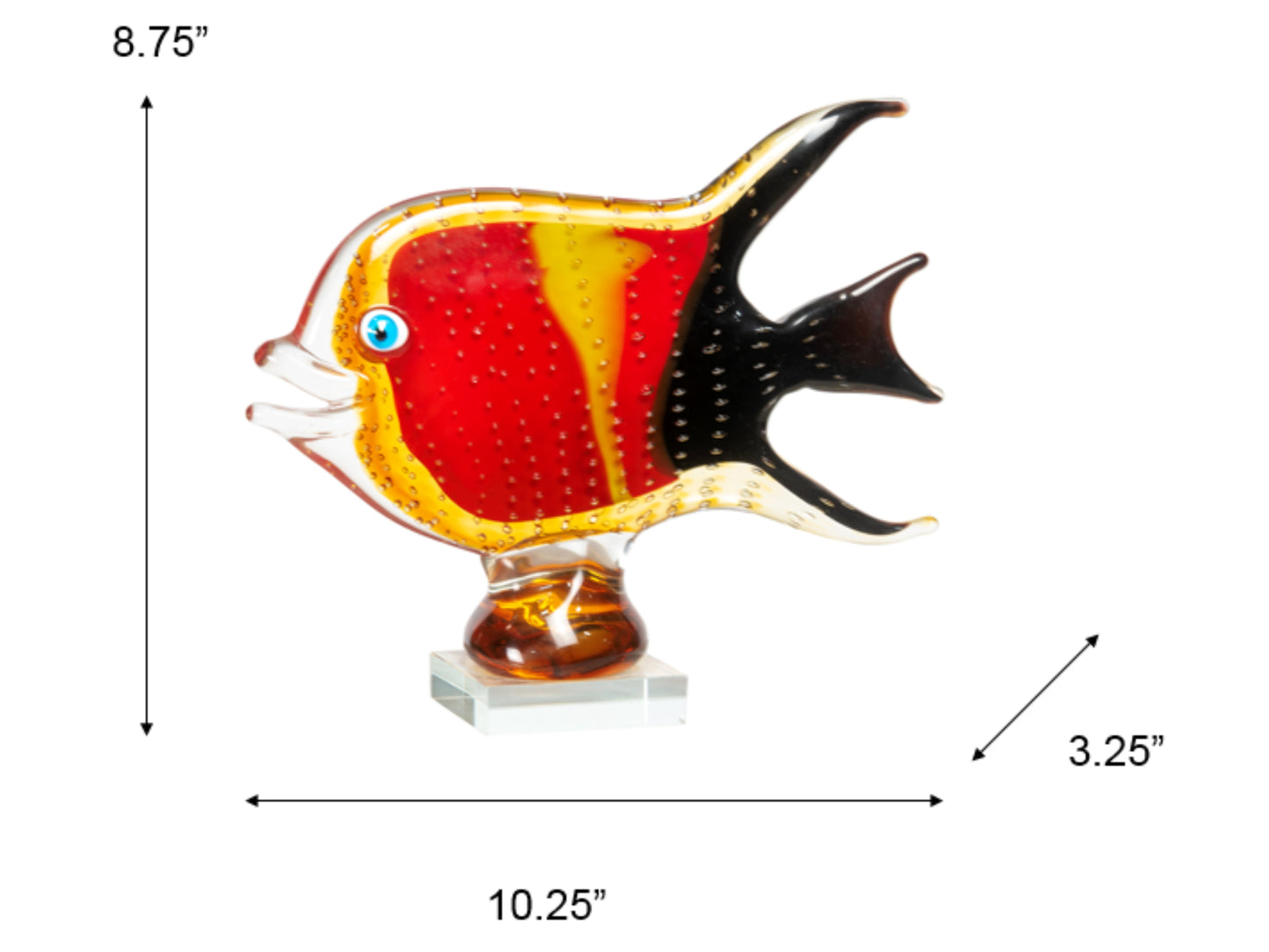 Bora Fish Handcrafted Art Glass Figurine
