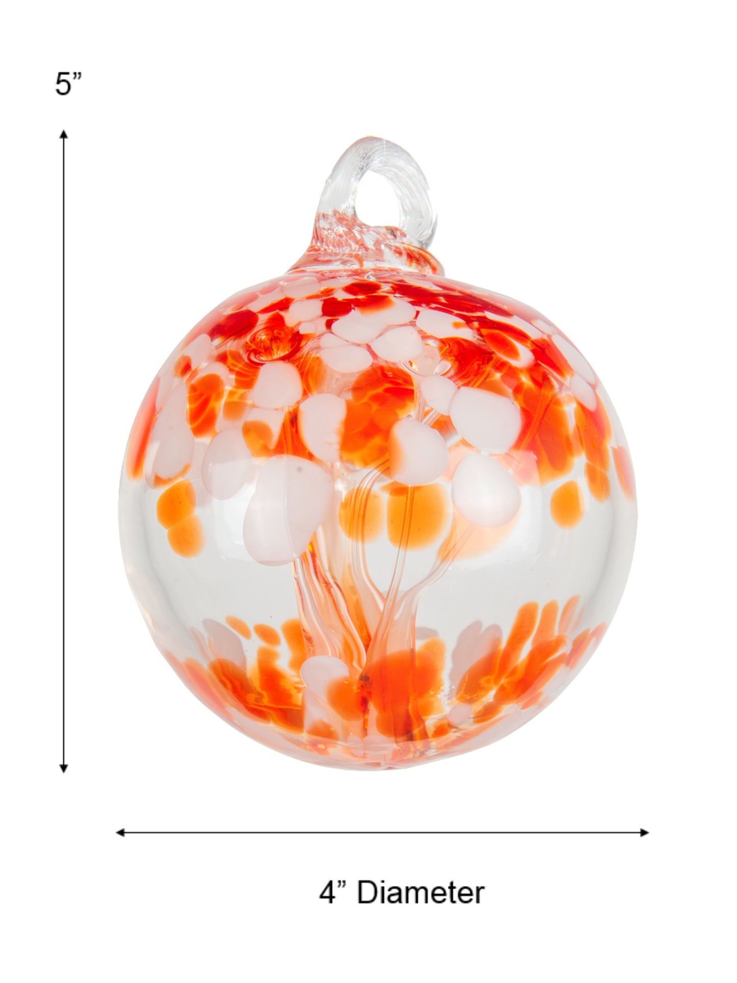 Rainbow Tree of Life Nova 4 Inch Hand Blown Decorative Glass Ornament
