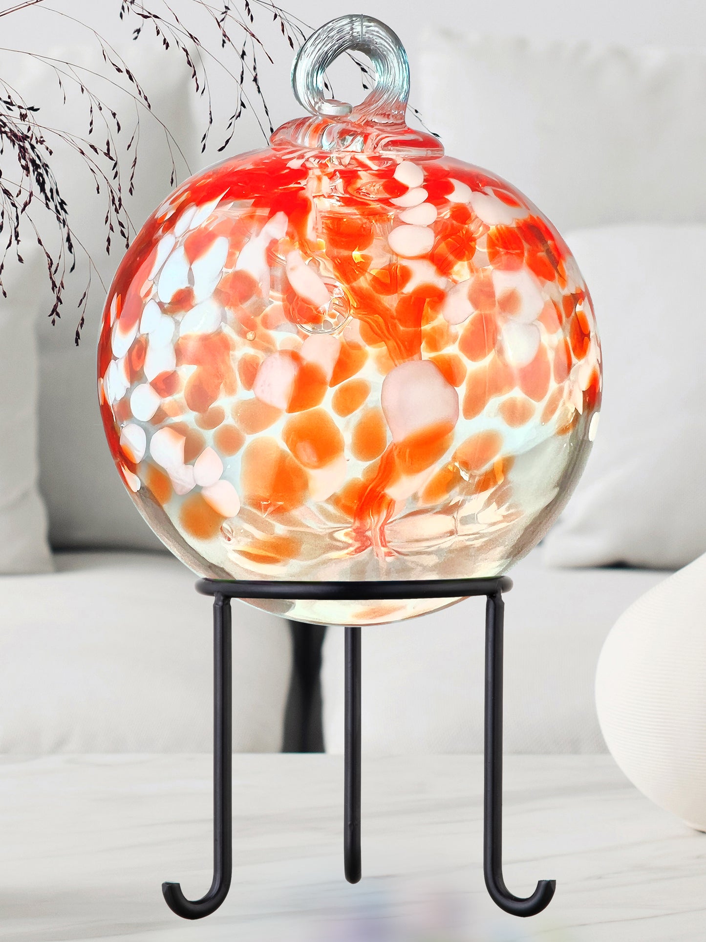 Rainbow Tree of Life Nova 6 Inch Hand Blown Decorative Glass Ornament