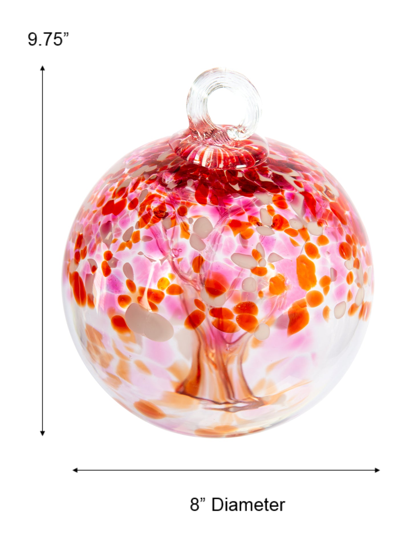 Rainbow Tree of Life Enchanted 3 Inch Hand Blown Decorative Glass Ornament