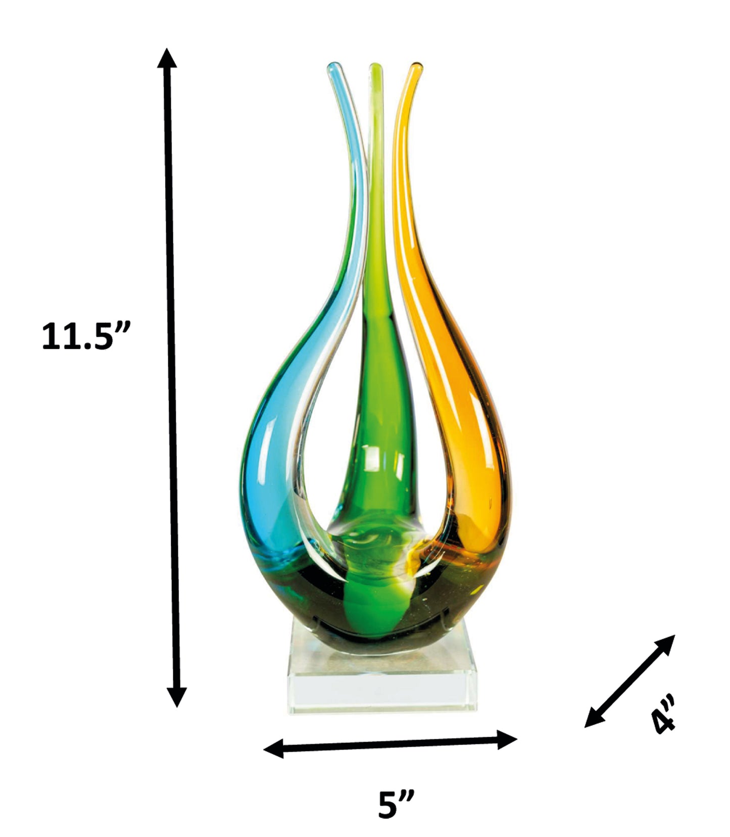 Harmony Trio Handcrafted Art Glass Sculpture