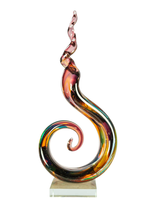 Twilight Twist Handcrafted Art Glass Sculpture