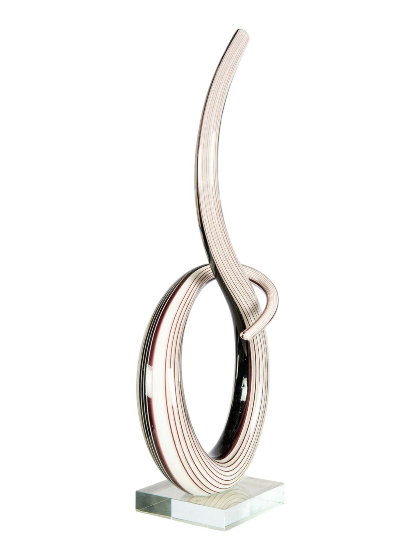 Midnight Spiral Handcrafted Art Glass Sculpture