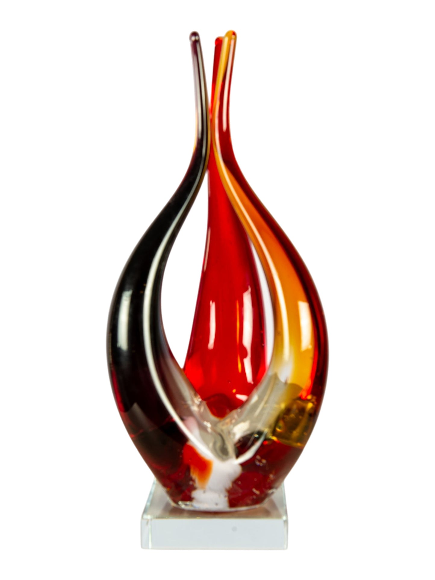 Phoenix Flame Handcrafted Art Glass Sculpture