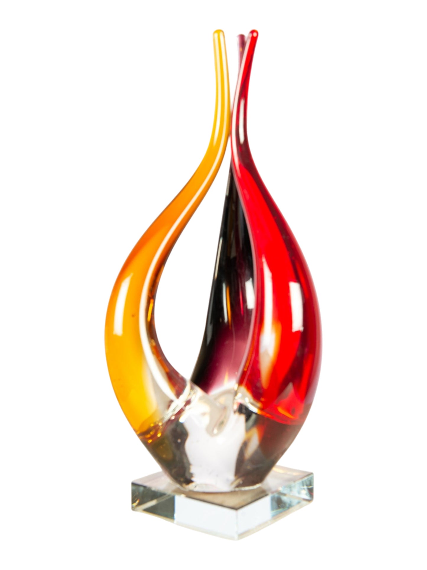 Phoenix Flame Handcrafted Art Glass Sculpture