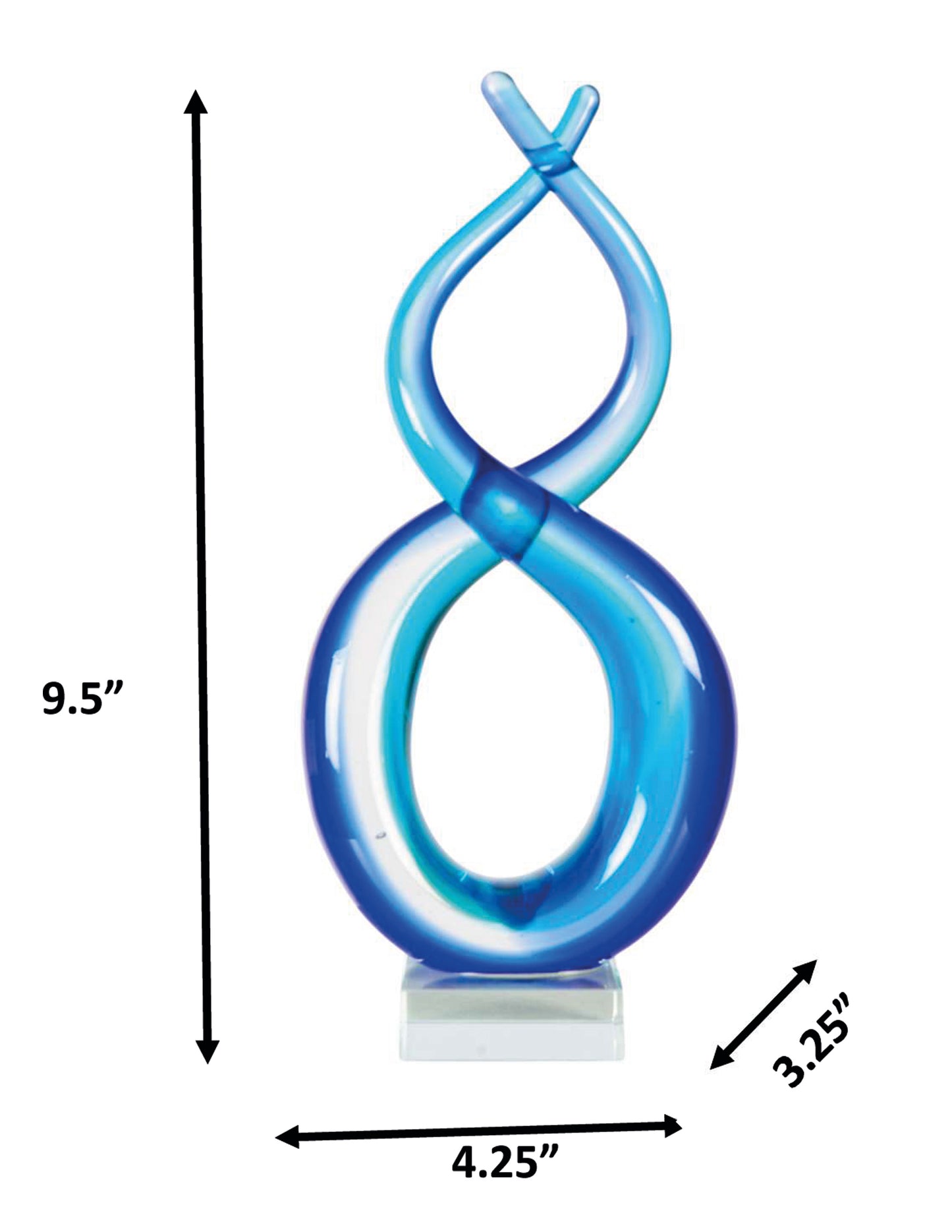 Endless Ocean Handcrafted Art Glass Sculpture