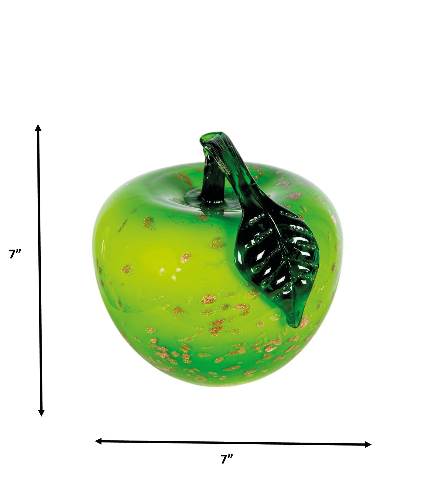 Emerald Orchard Apple Handcrafted Art Glass Apple Sculpture