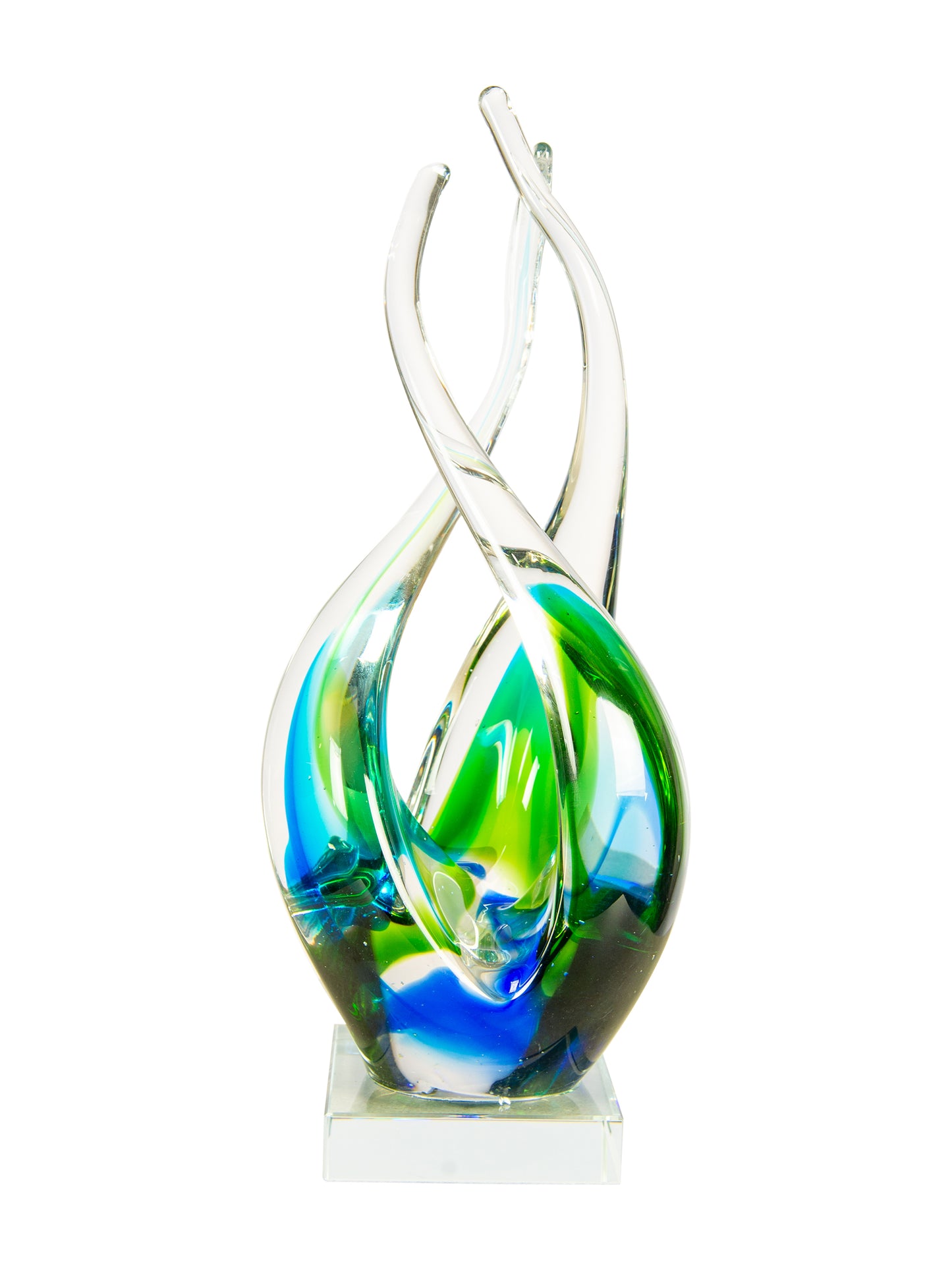Coastal Harmony Handcrafted Art Glass Sculpture