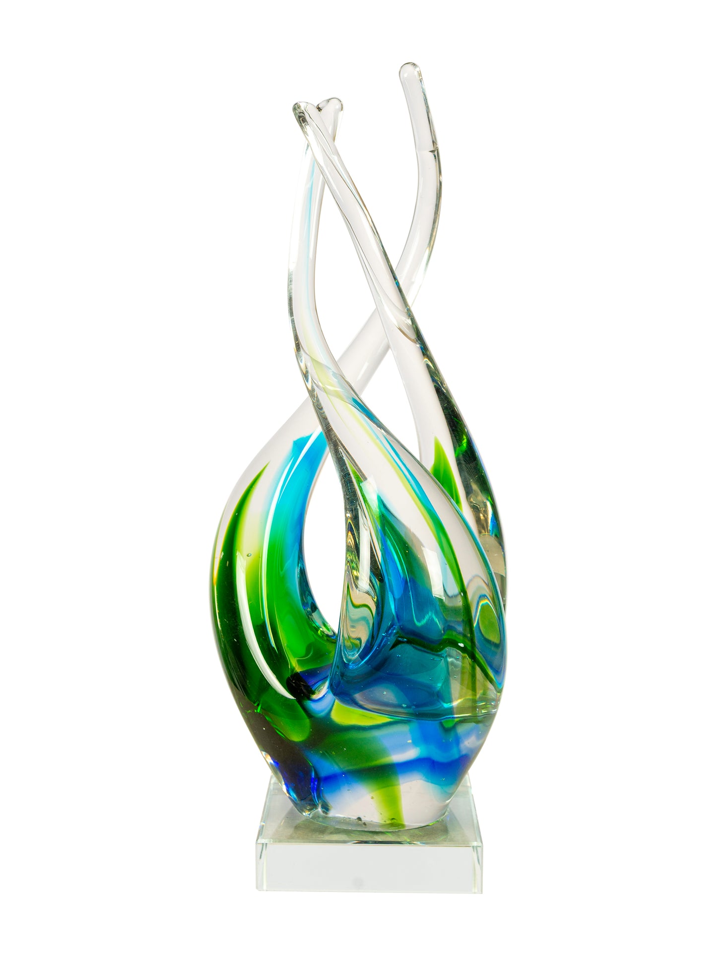 Coastal Harmony Handcrafted Art Glass Sculpture