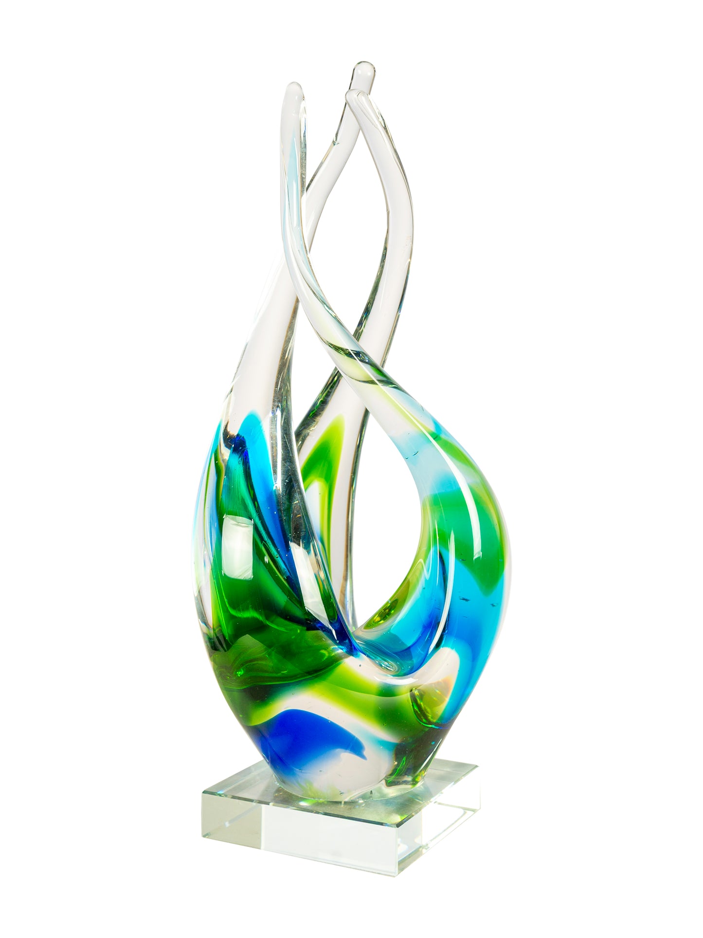Coastal Harmony Handcrafted Art Glass Sculpture