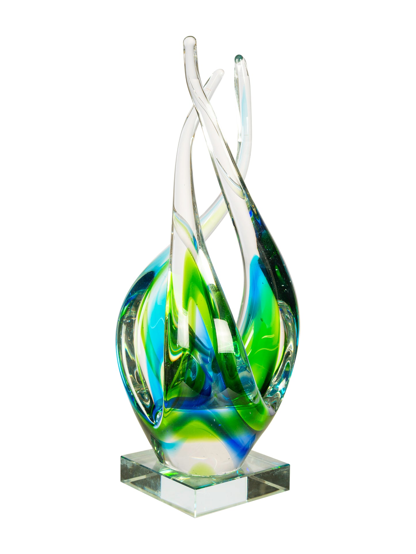 Coastal Harmony Handcrafted Art Glass Sculpture
