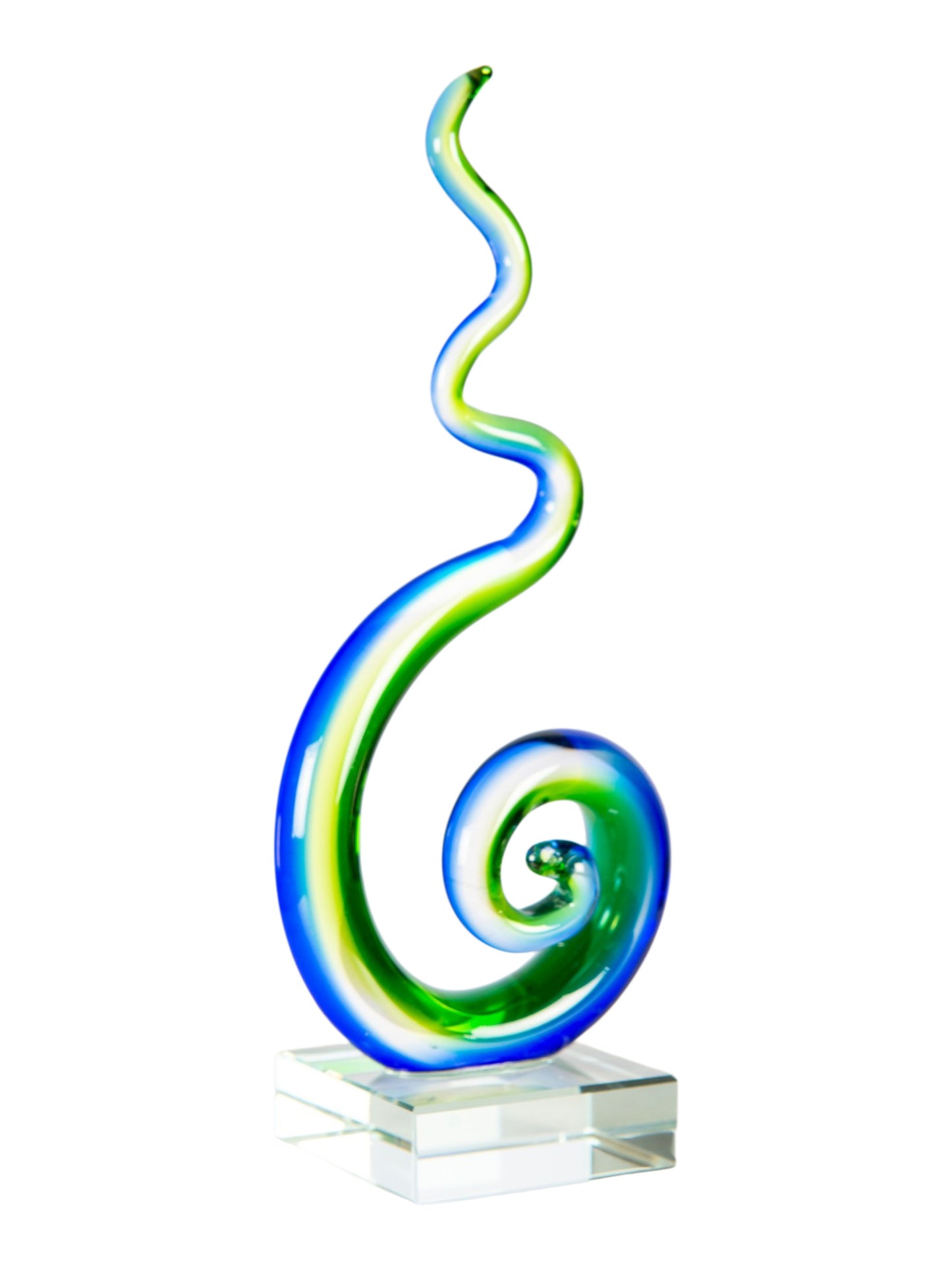 Coastal Whirl Handcrafted Art Glass Sculpture