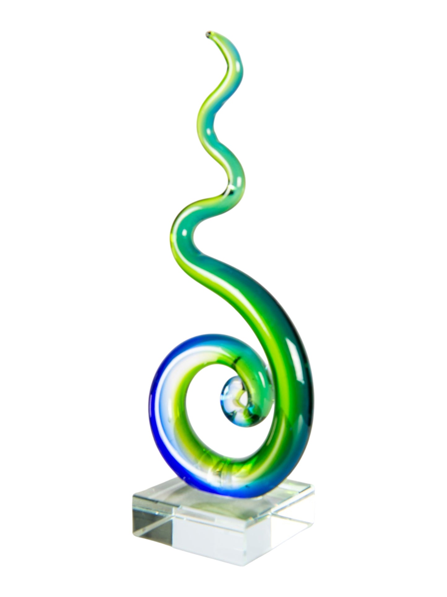 Coastal Whirl Handcrafted Art Glass Sculpture