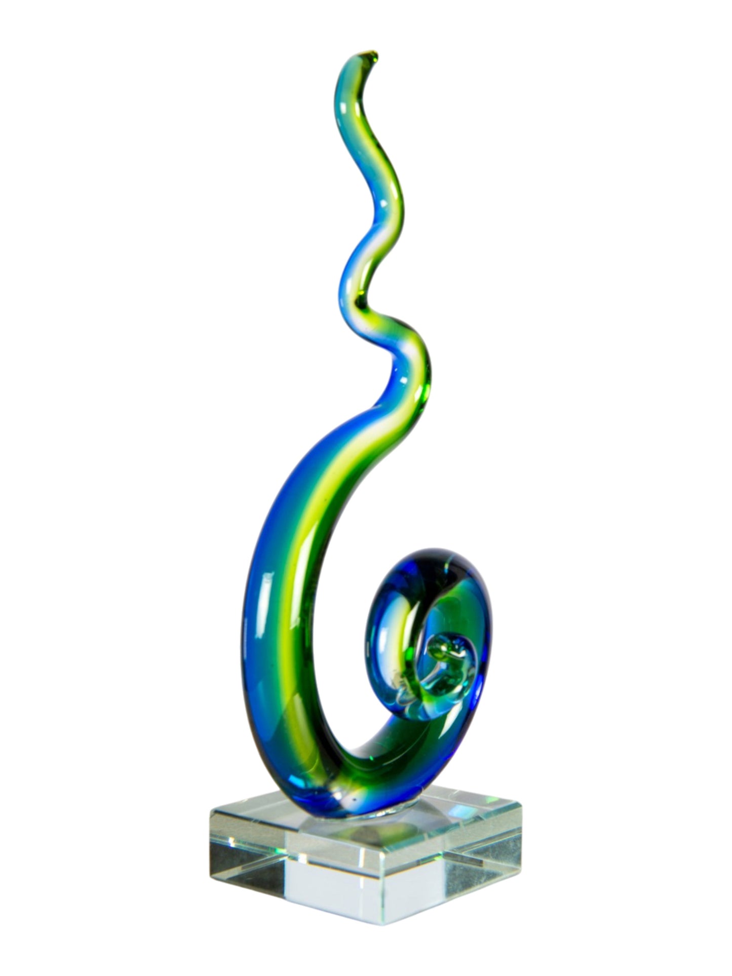Coastal Whirl Handcrafted Art Glass Sculpture