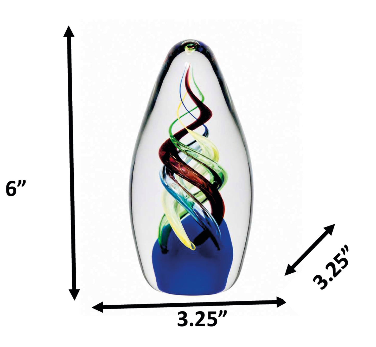 Celestial Flame Handcrafted Art Glass Sculpture