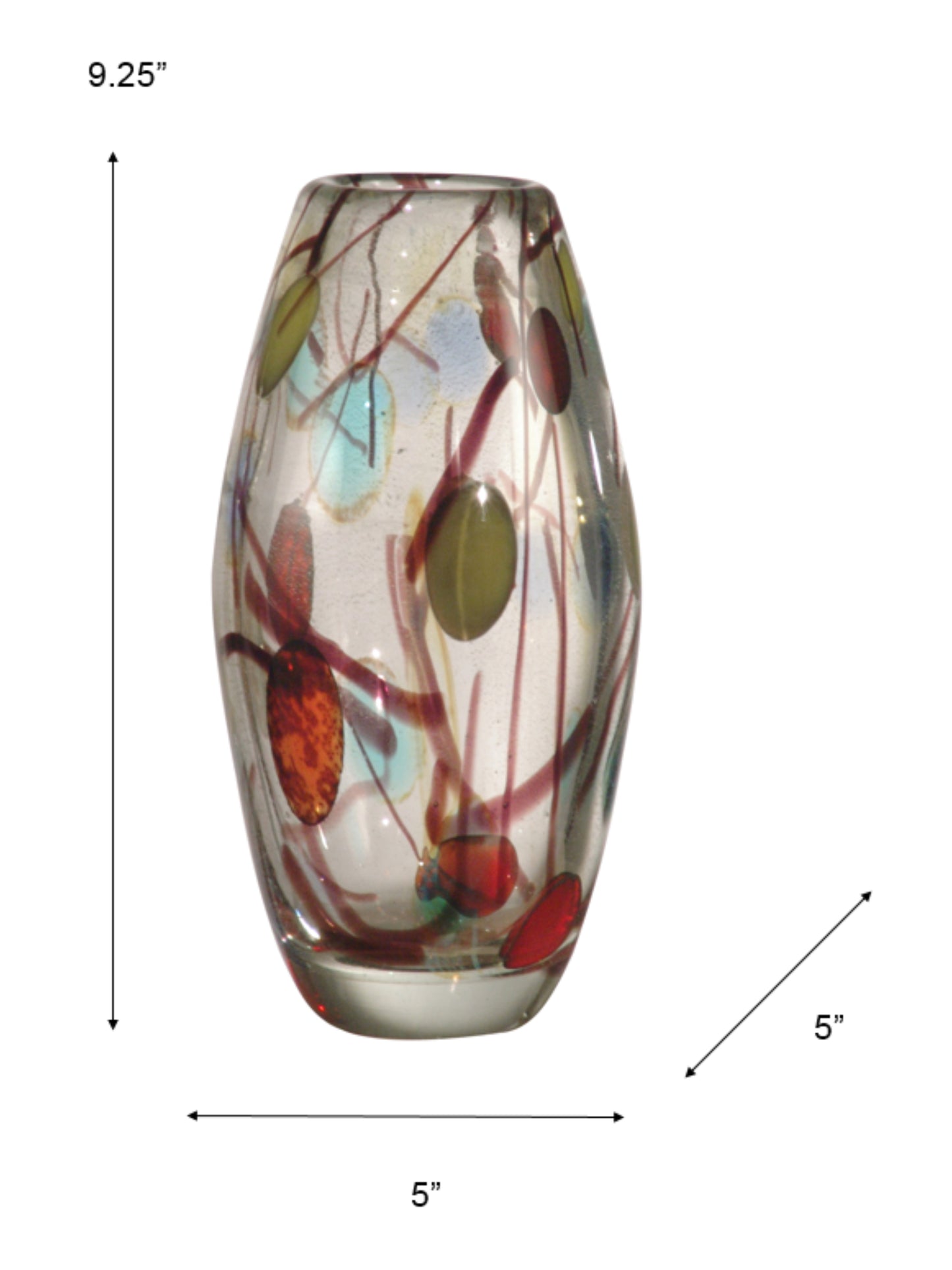 Lesley Hand Blown Art Glass Vase