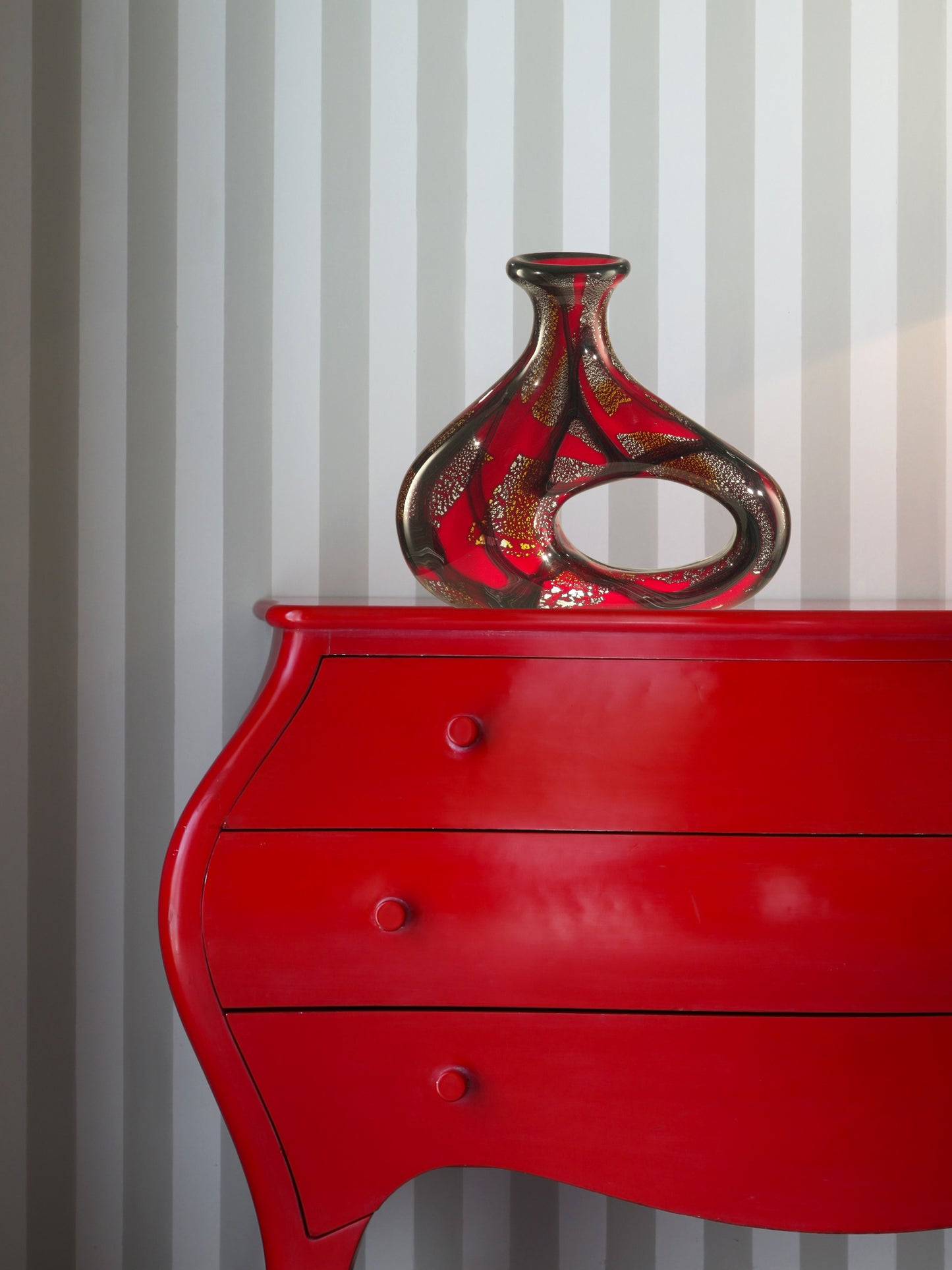 Nicholas Hand Blown Art Glass Vase