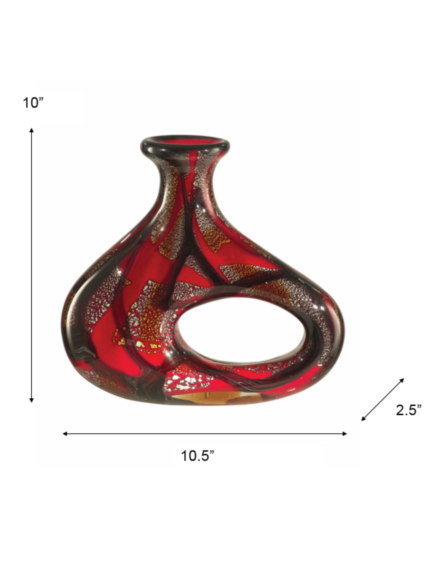 Nicholas Hand Blown Art Glass Vase