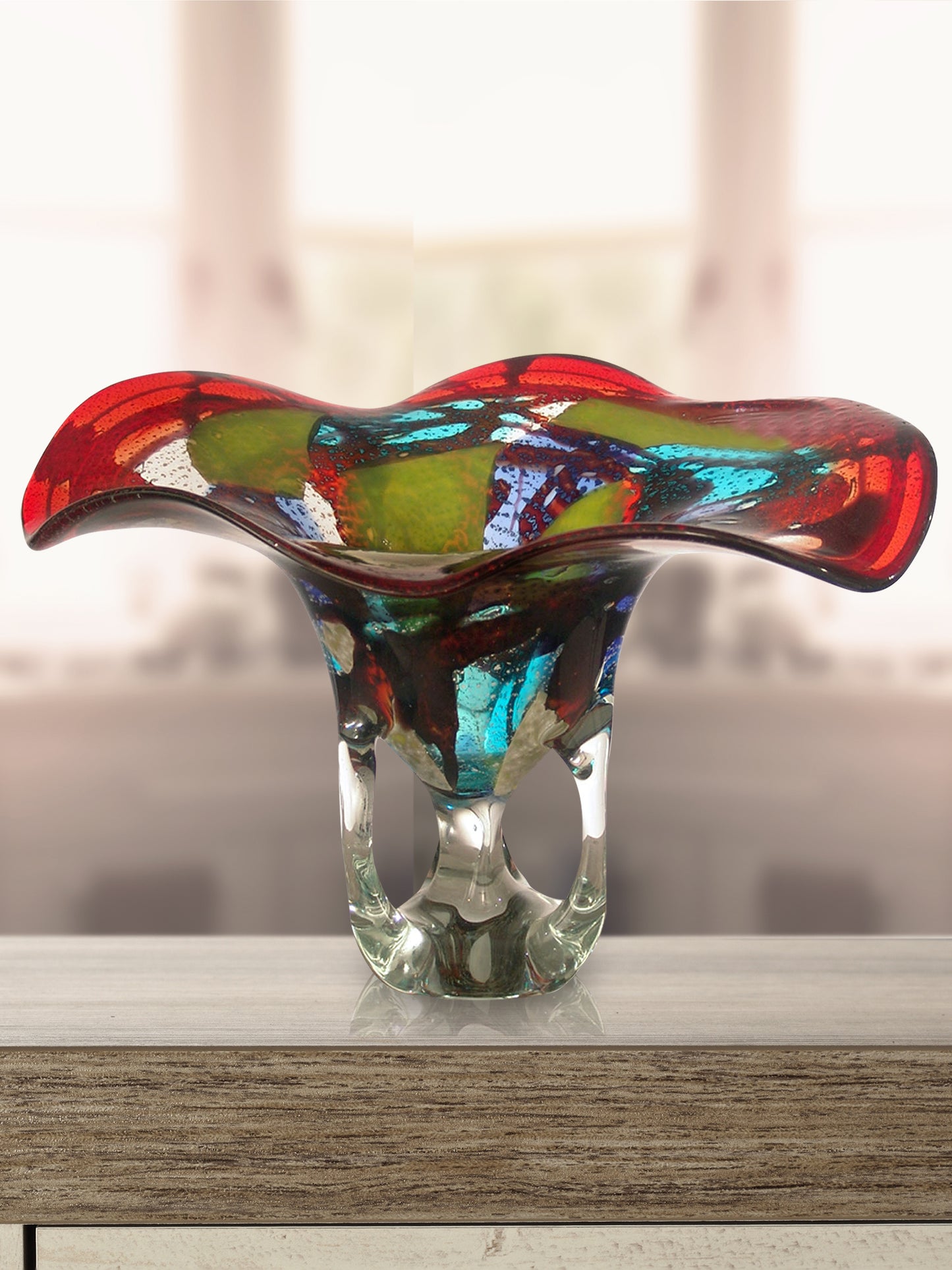 Montana Hand Blown Art Glass Vase
