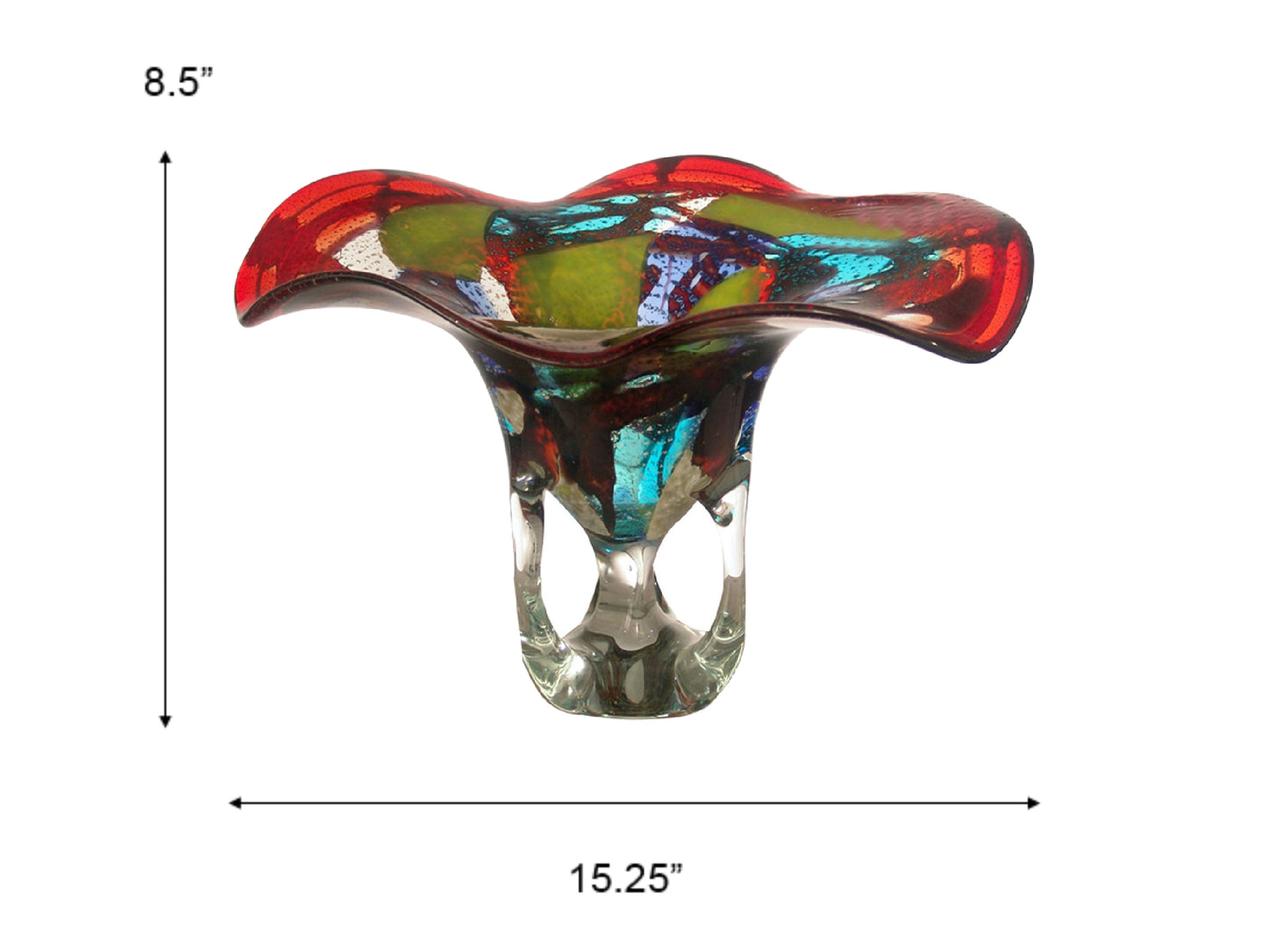 Montana Hand Blown Art Glass Vase
