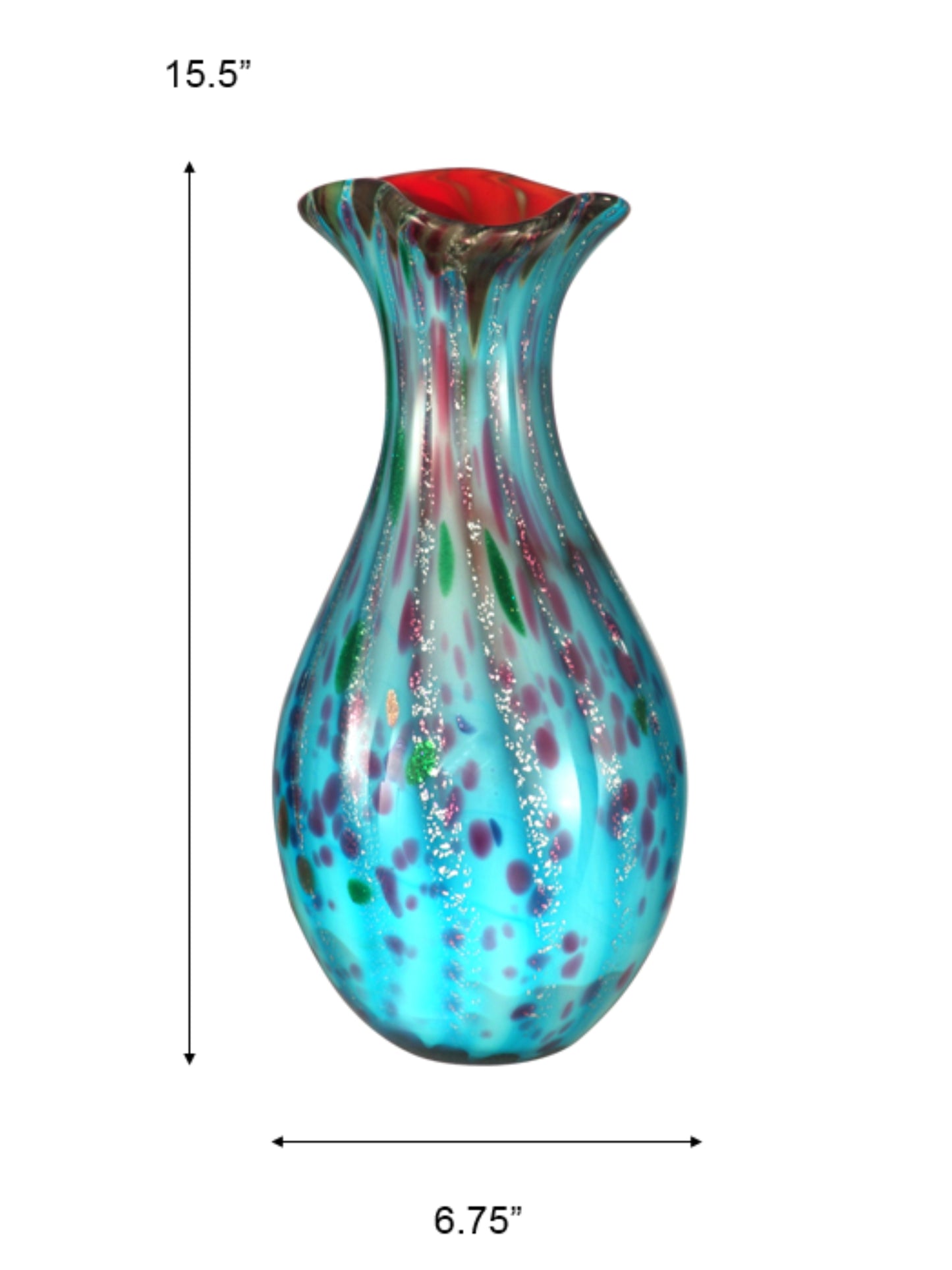 Lagood Hand Blown Art Glass Vase
