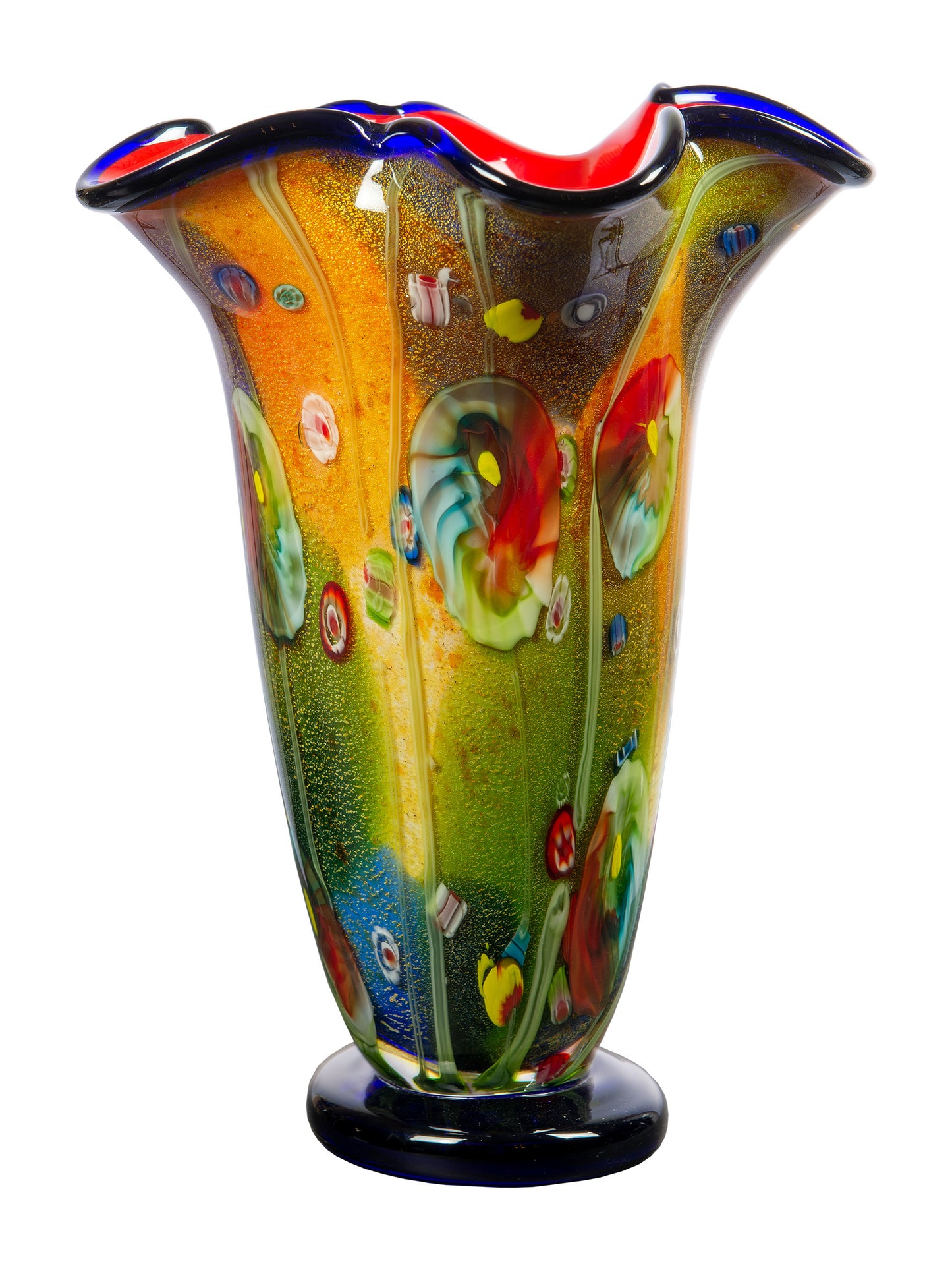 Coast Sand Hand Blown Art Glass Vase