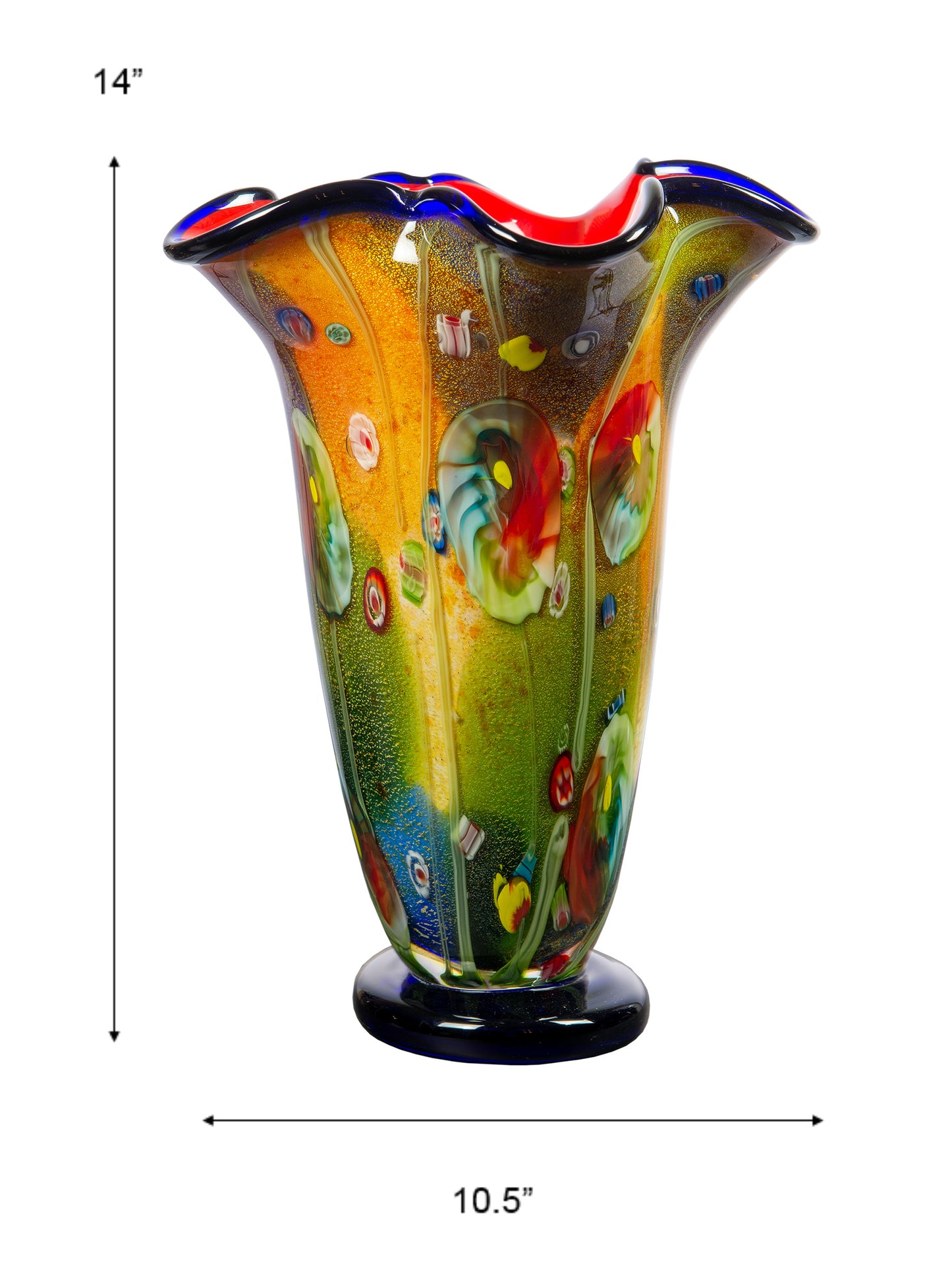 Coast Sand Hand Blown Art Glass Vase