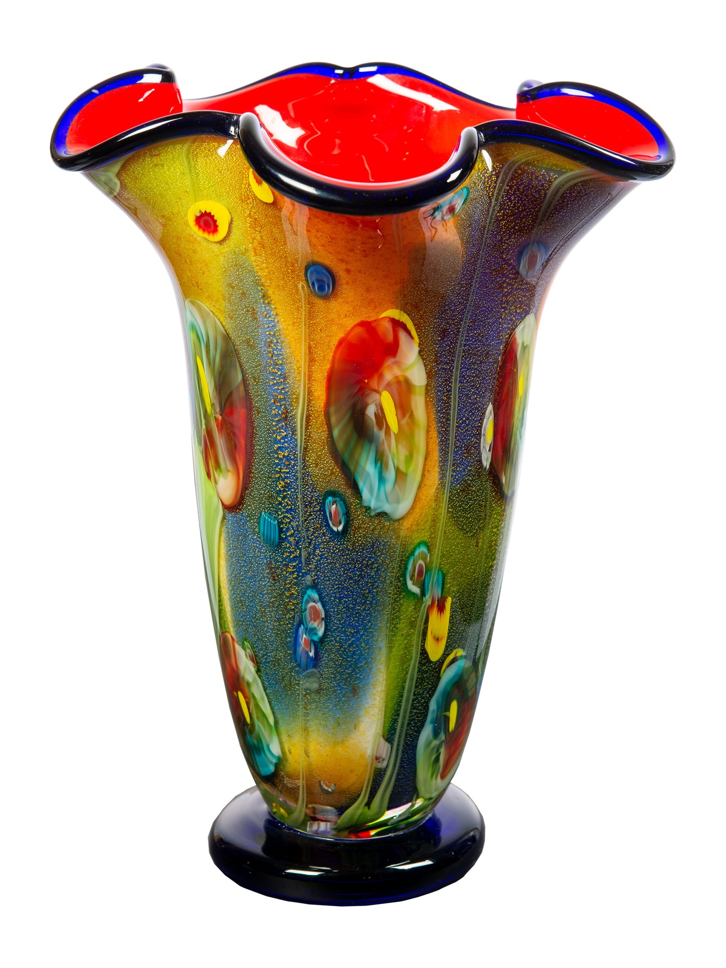 Coast Sand Hand Blown Art Glass Vase