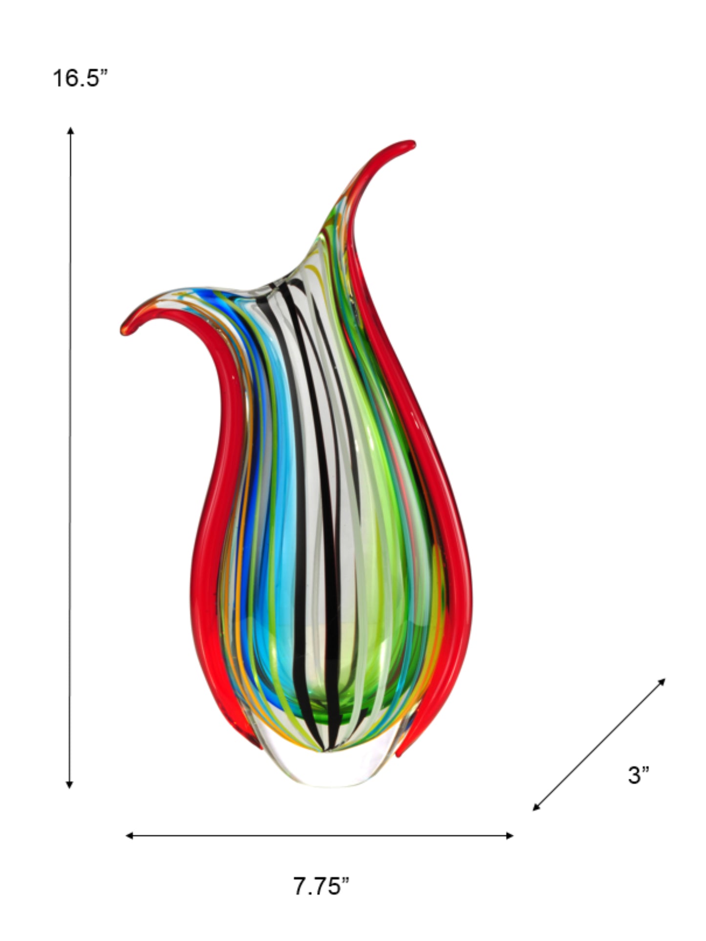 Cambay Hand Blown Art Glass Vase