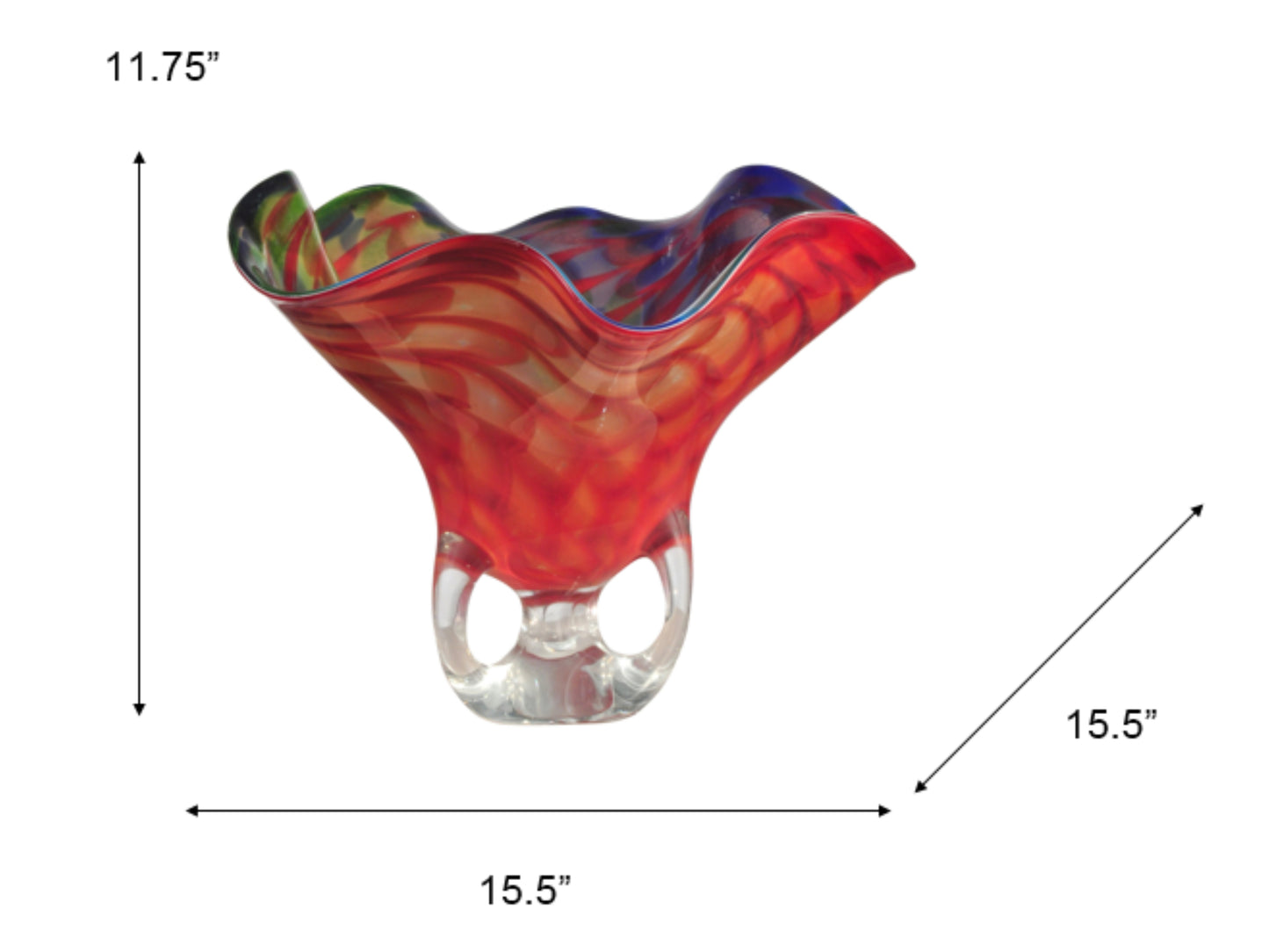 Cieco Hand Blown Art Glass Bowl