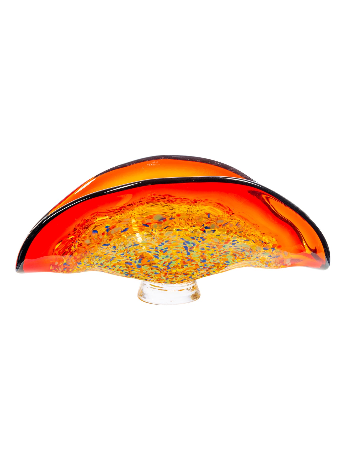 Indiana Shell Handcrafted Art Glass Vase