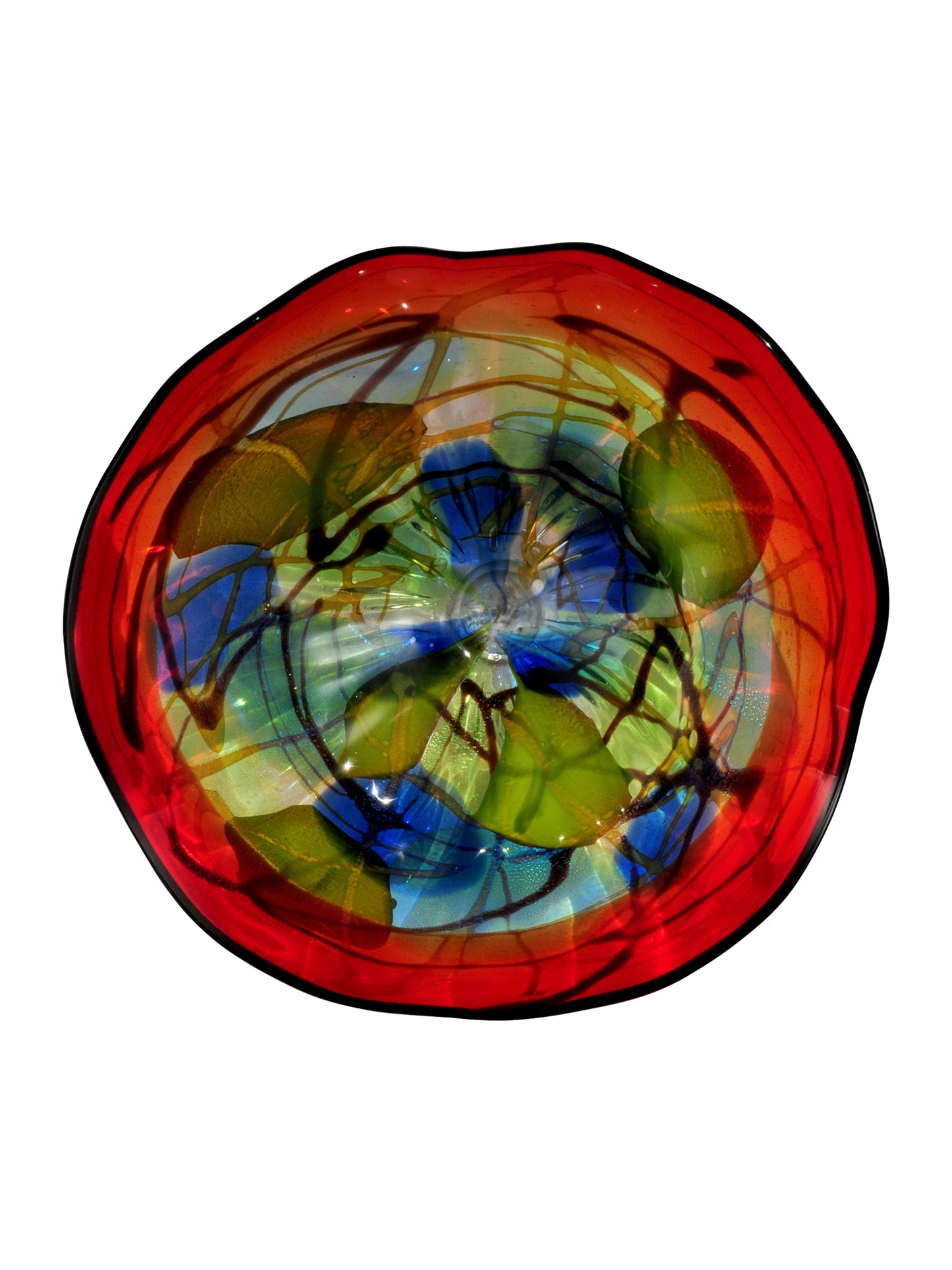 Hankley Hand Blown Art Glass Wall Decor - 16 Inch