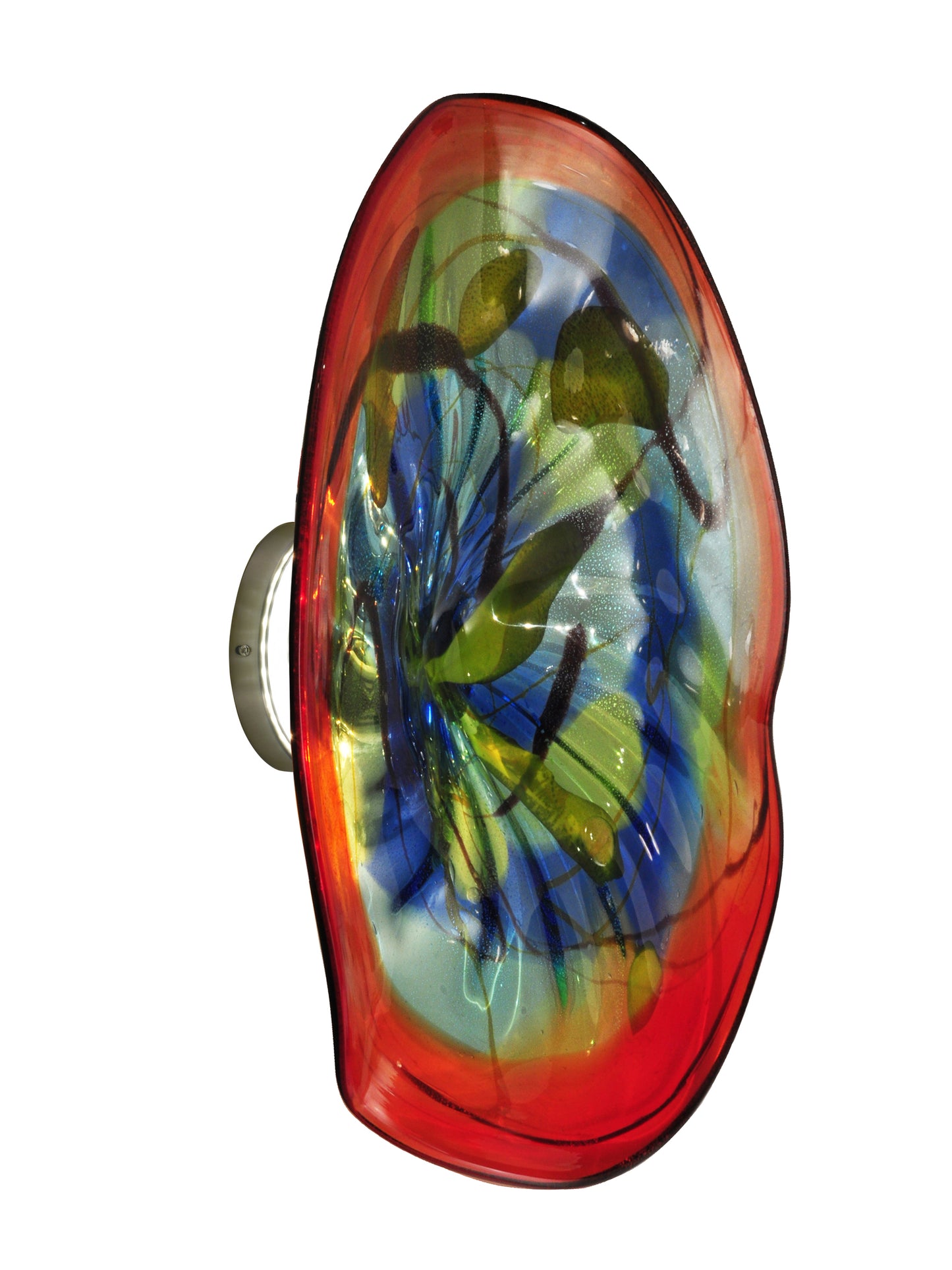 Hankley Hand Blown Art Glass Wall Decor - 16 Inch