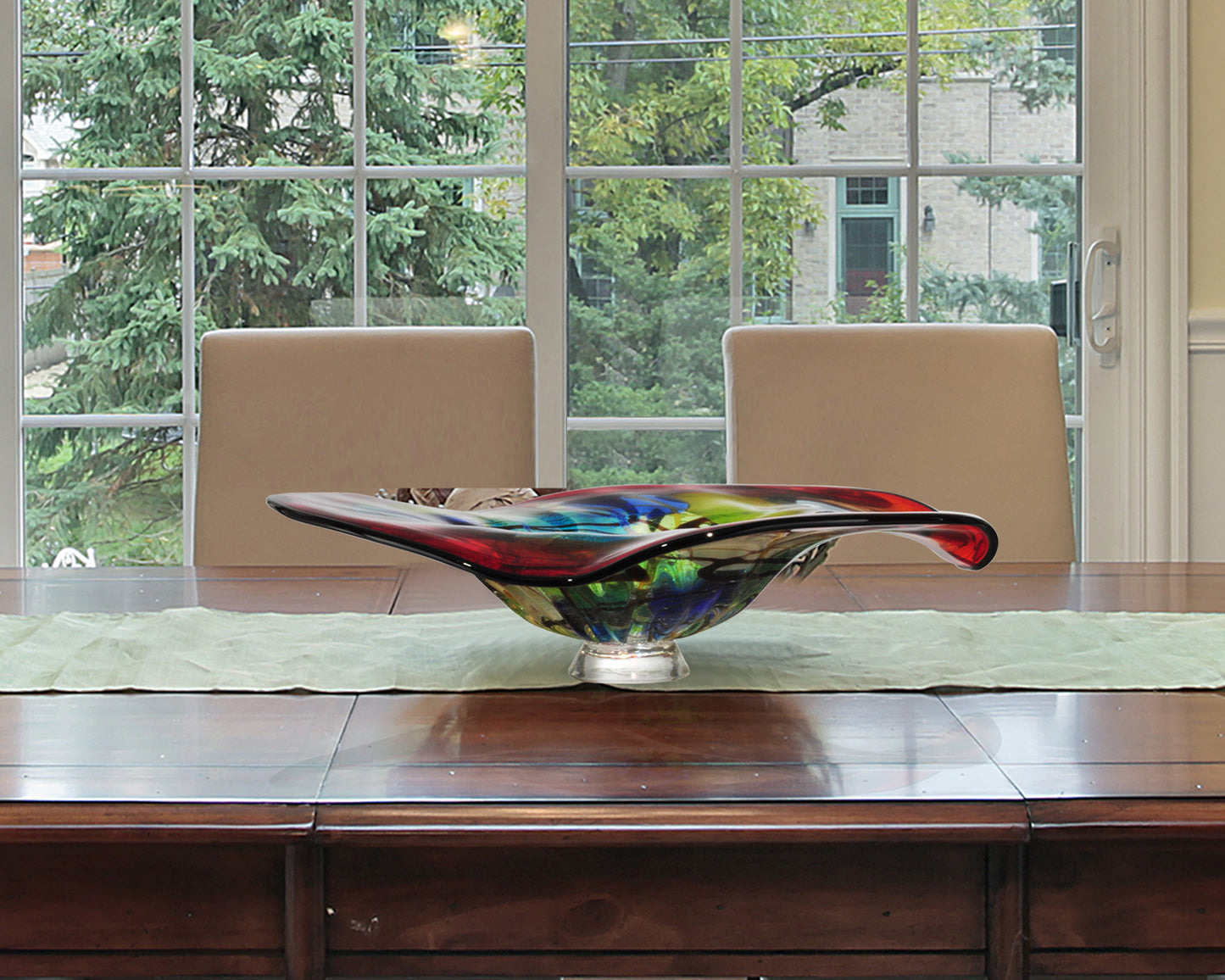 Hankley Hand Blown Art Glass Wall Decor - 9 Inch