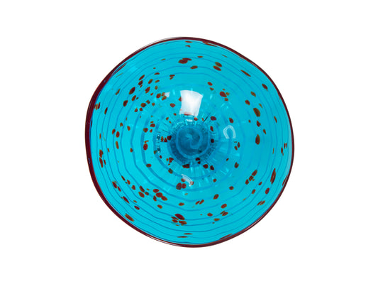 Wrightwood Blue Hand Blown Art Glass Wall Decor - 12 Inch