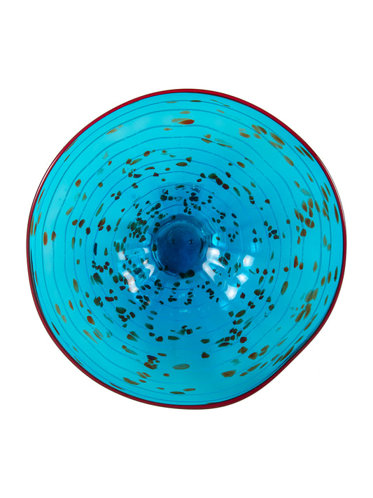 Wrightwood Blue Hand Blown Art Glass Wall Decor - 16 Inch
